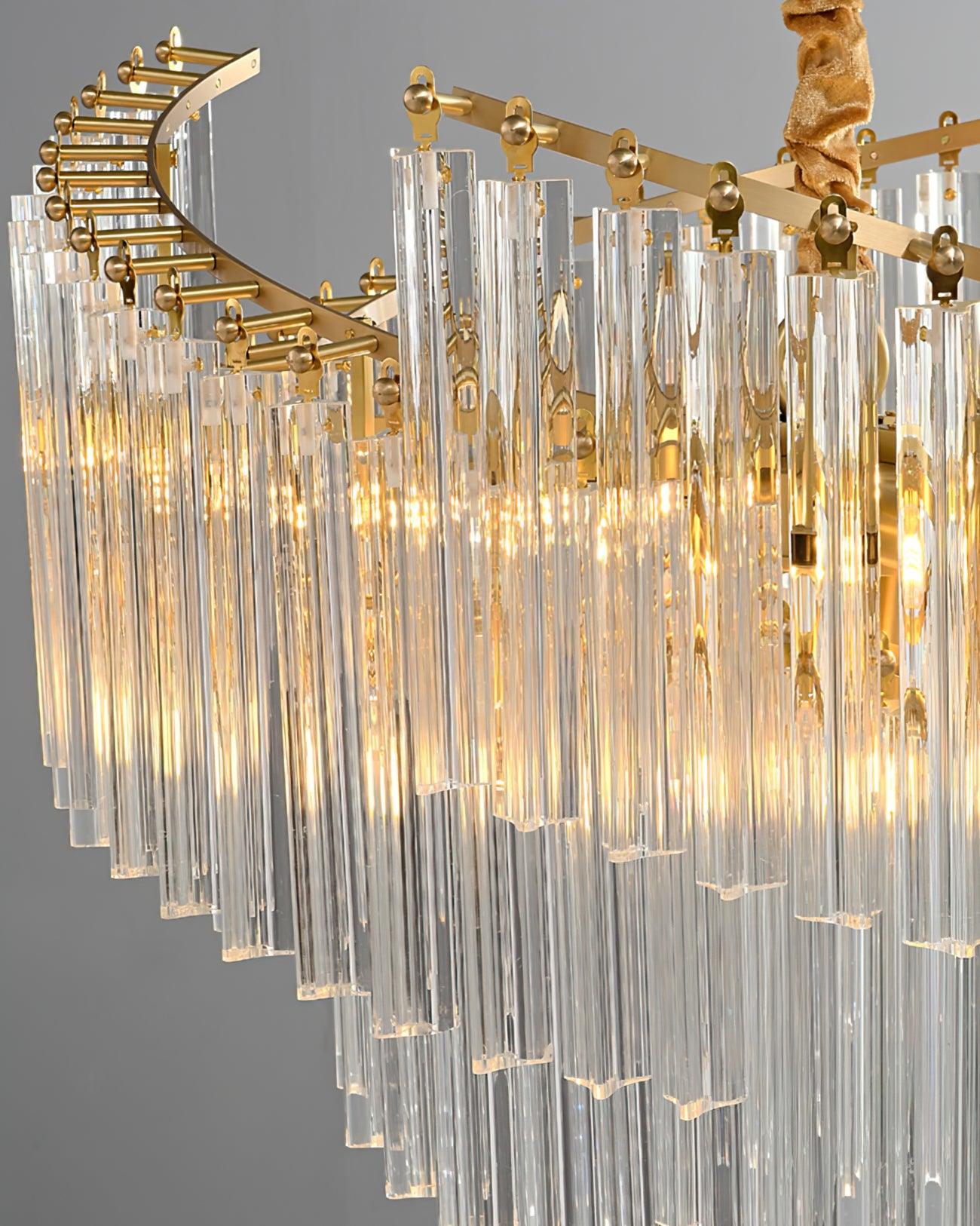 Ilsoris Lustre Postmoderne de Luxe en Cristal Brinicle - Neutralighting