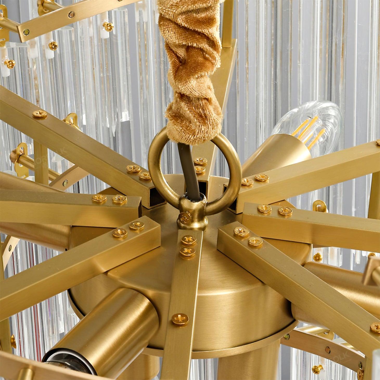 Ilsoris Lustre Postmoderne de Luxe en Cristal Brinicle - Neutralighting