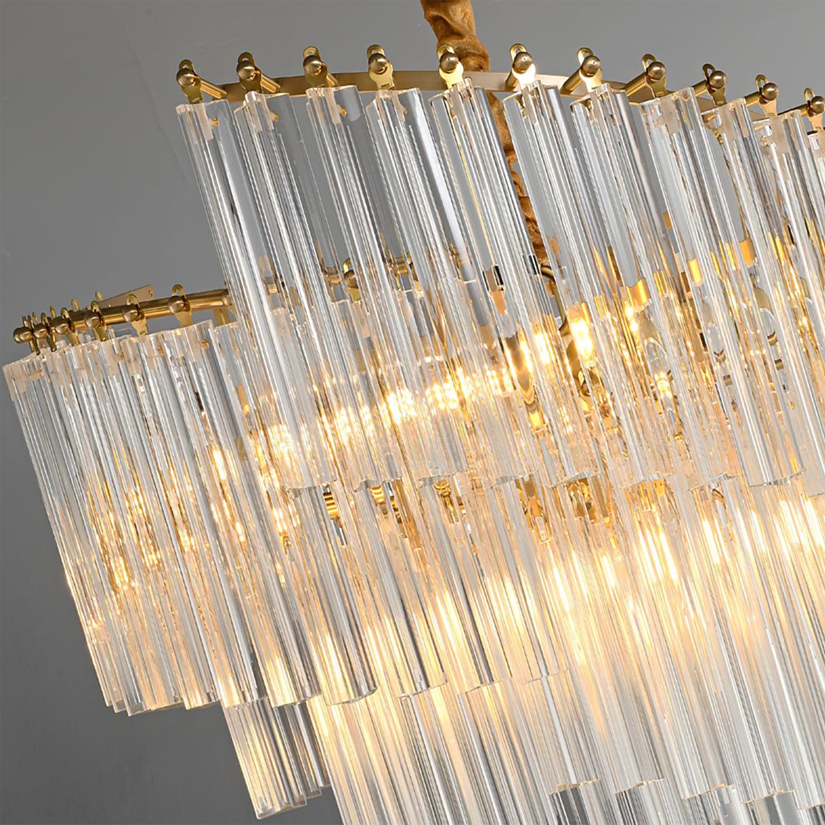 Ilsoris Lustre Postmoderne de Luxe en Cristal Brinicle - Neutralighting