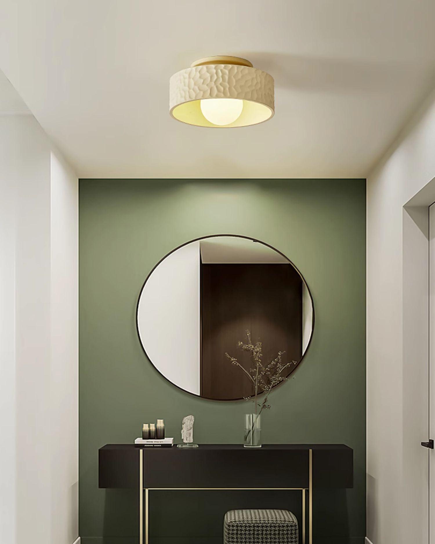 Brito Plafonnier Texturé Ronde Abat-jour Wabi Sabi - Neutralighting