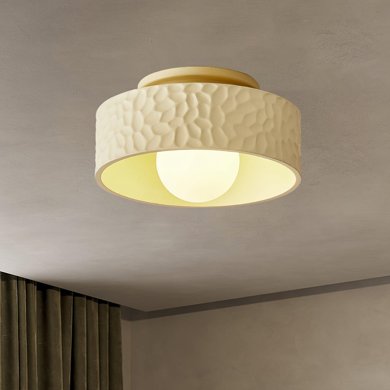 Brito Plafonnier Texturé Ronde Abat-jour Wabi Sabi - Neutralighting