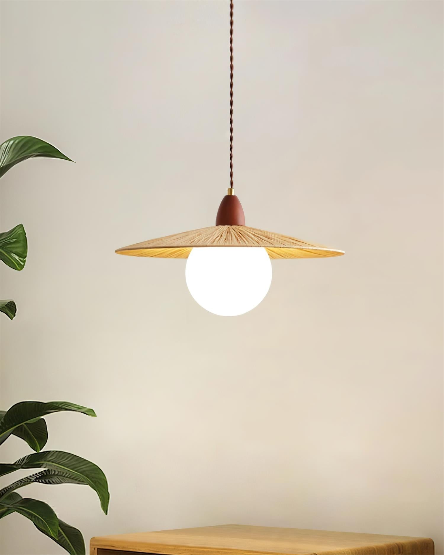 Briuna Suspension Rafia Organique Minimaliste - Neutralighting