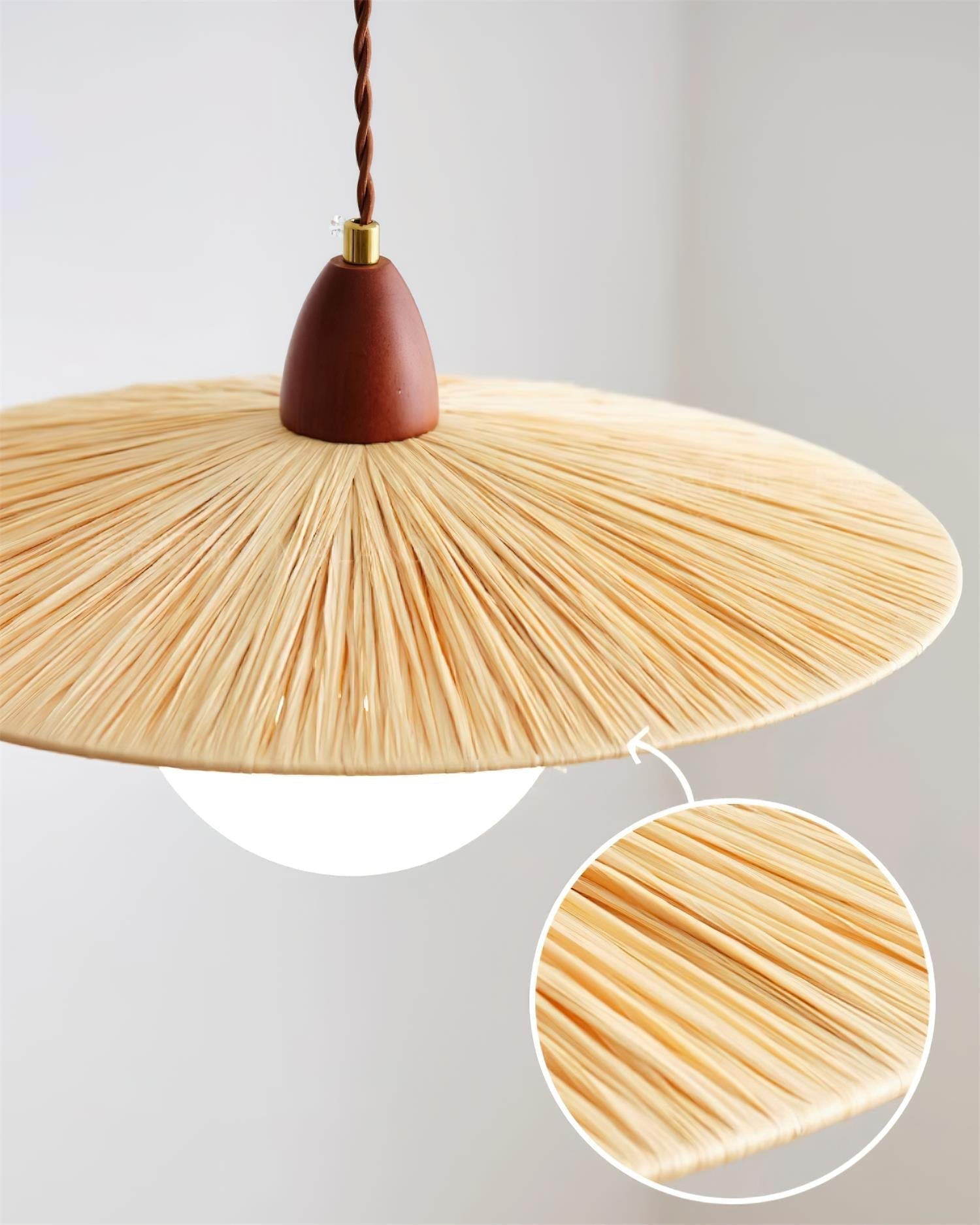 Briuna Suspension Rafia Organique Minimaliste - Neutralighting
