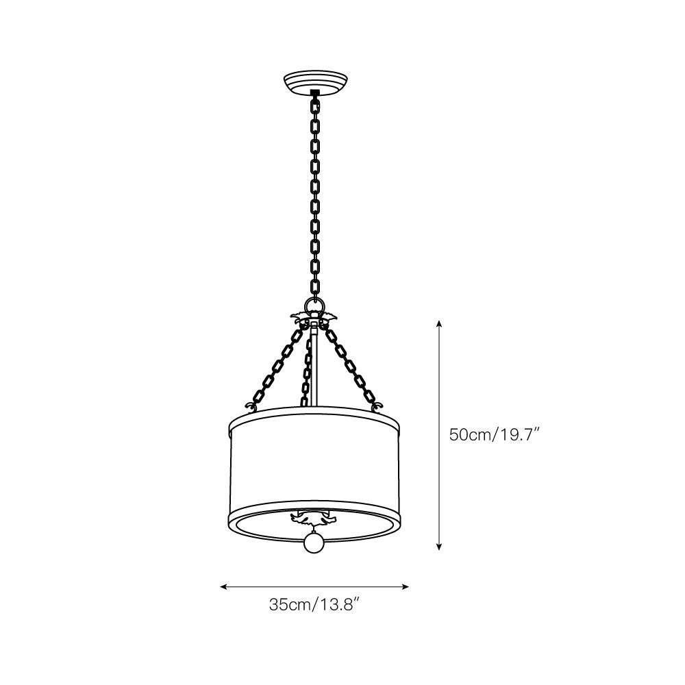 Helix Suspension Tambour Créativité Individuelle Tissu Métal - Neutralighting