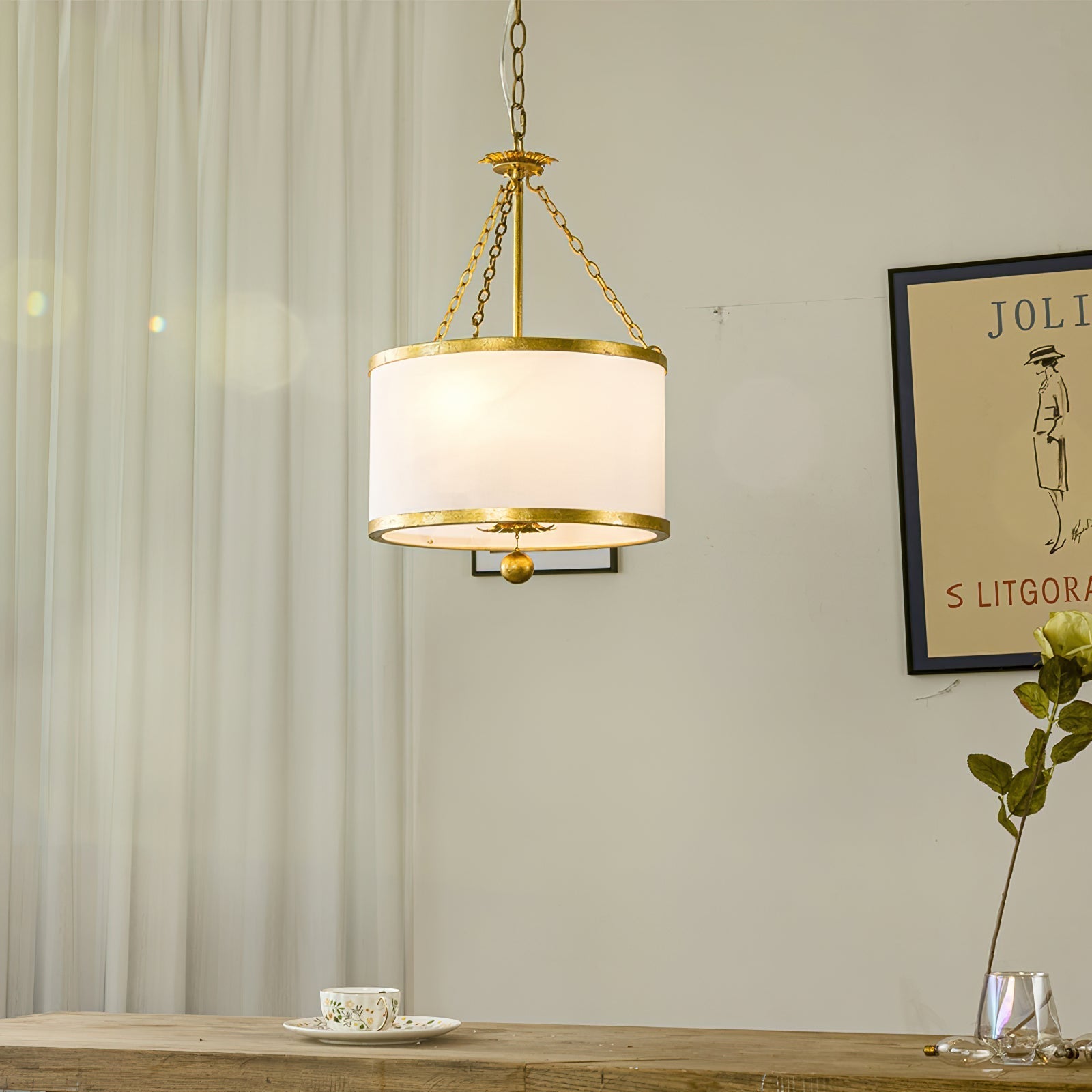 Helix Suspension Tambour Créativité Individuelle Tissu Métal - Neutralighting