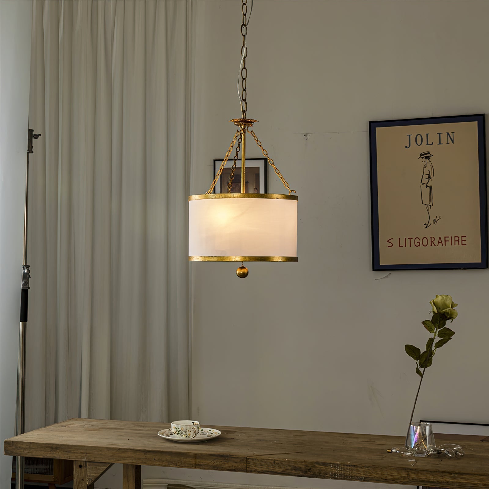 Helix Suspension Tambour Créativité Individuelle Tissu Métal - Neutralighting