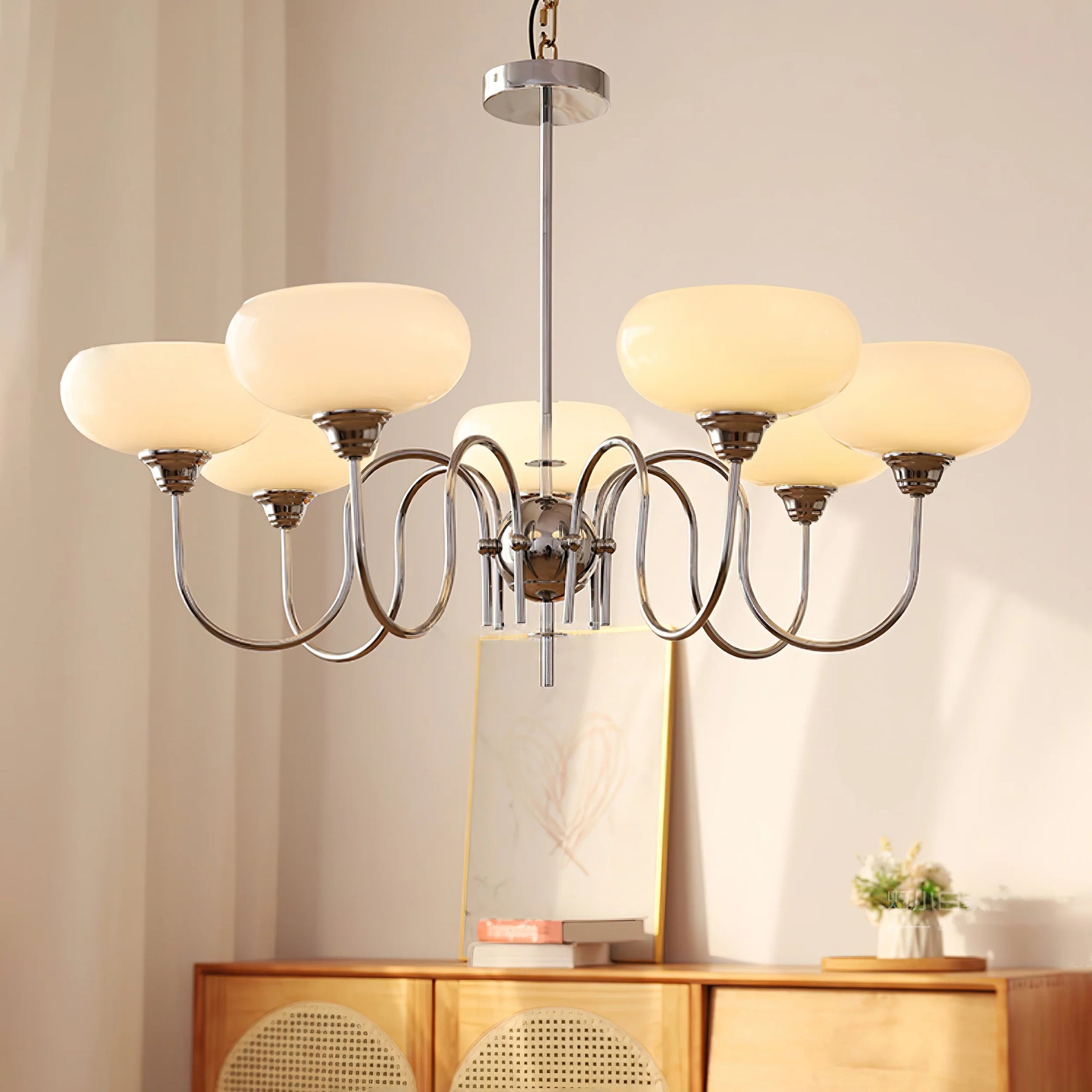 Arisha Vintage LED Métal Verre Lustre Salon