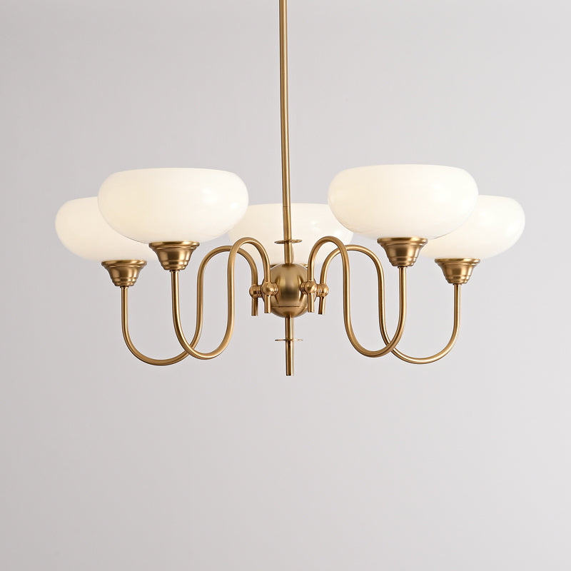 Arisha Vintage LED Métal Verre Lustre Salon