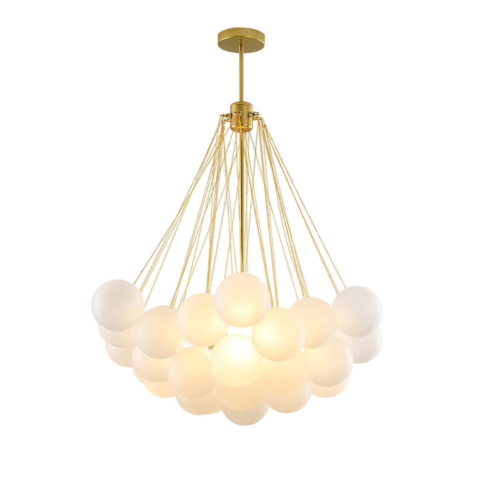 Lustra Chandelier Bulles en Verre Satiné - Neutralighting