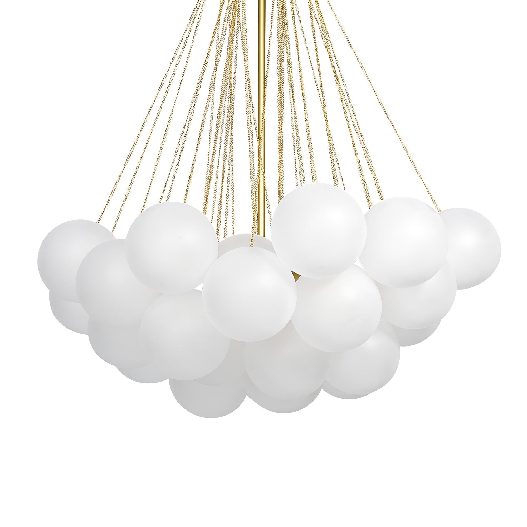 Lustra Chandelier Bulles en Verre Satiné - Neutralighting