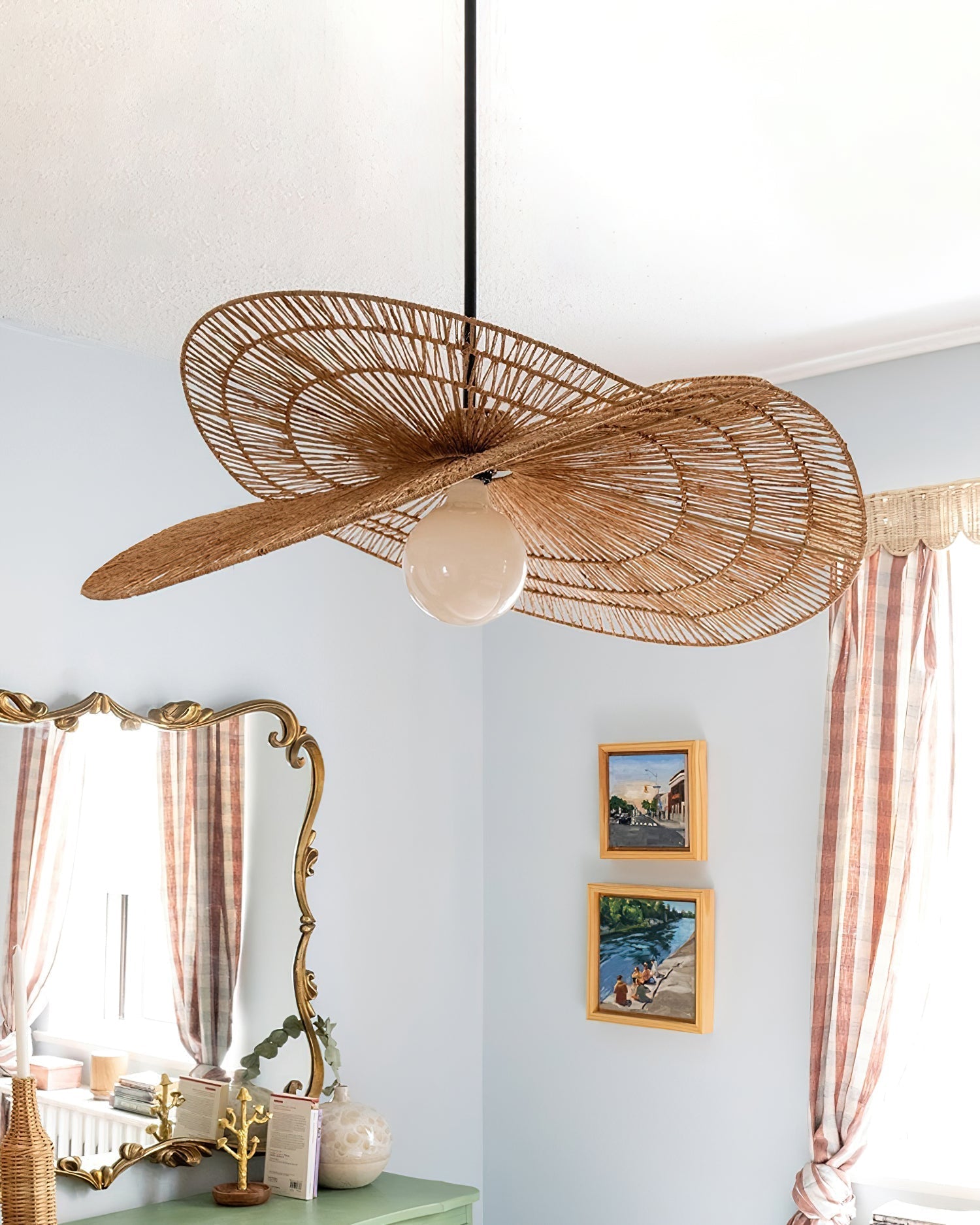 Bukolique Suspension Rotin Floraison - Neutralighting