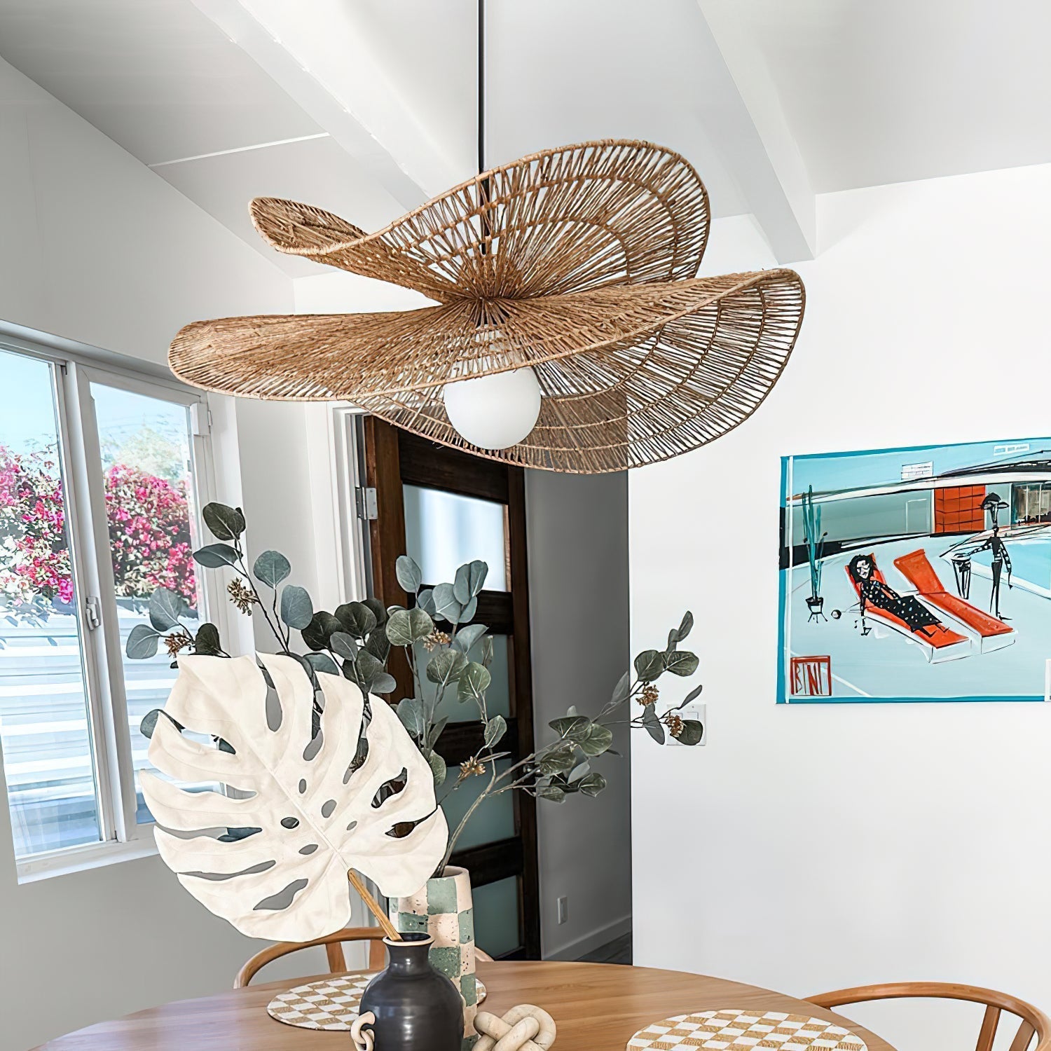 Bukolique Suspension Rotin Floraison - Neutralighting