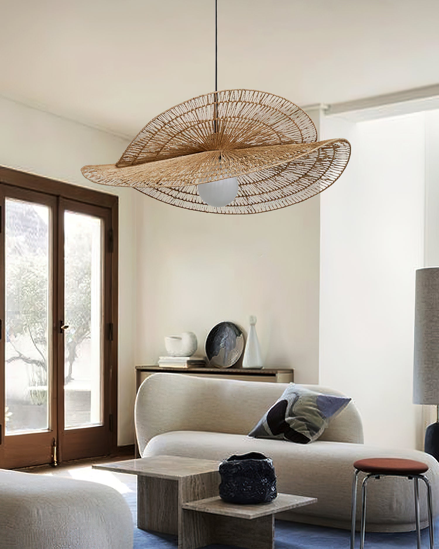 Bukolique Suspension Rotin Floraison - Neutralighting