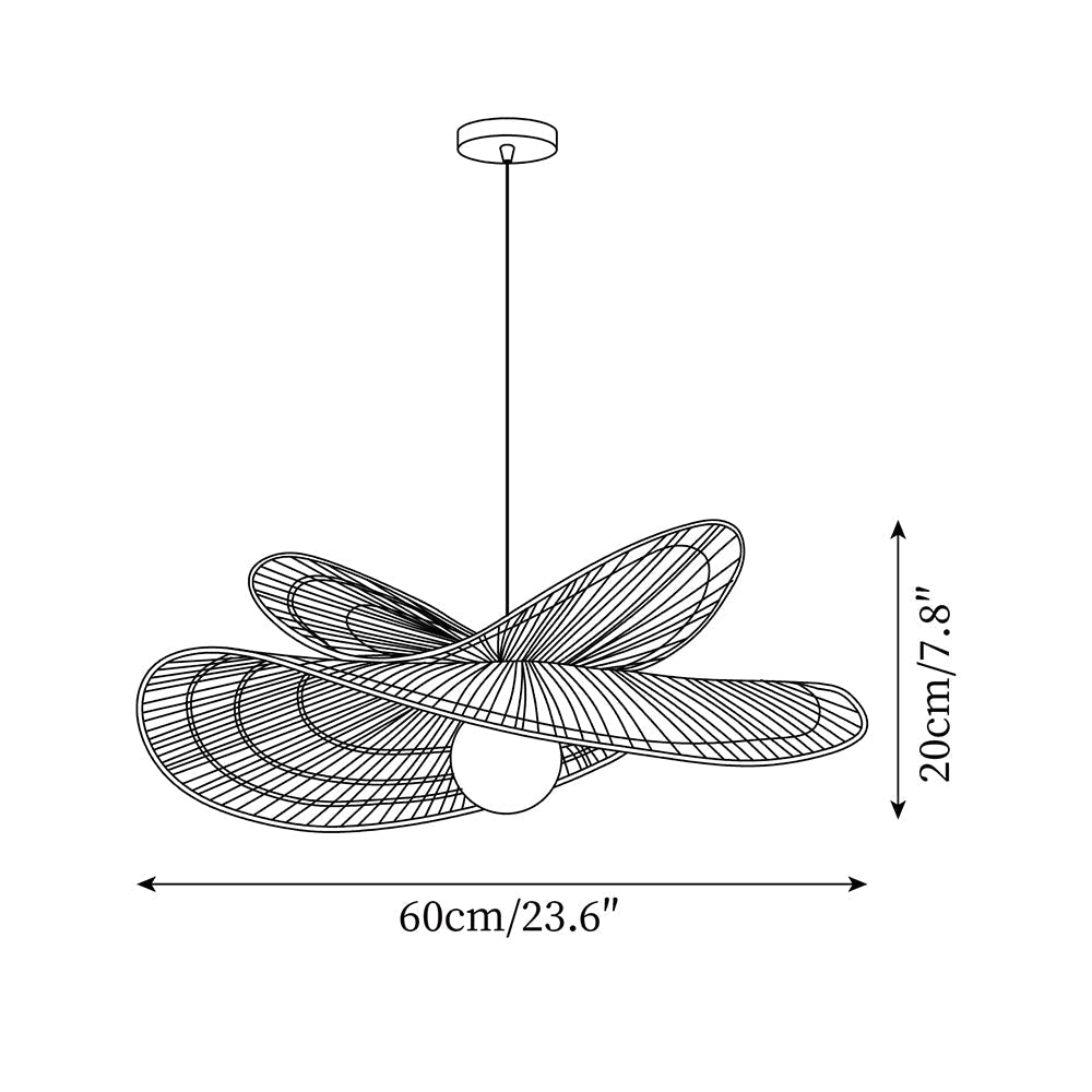 Bukolique Suspension Rotin Floraison - Neutralighting