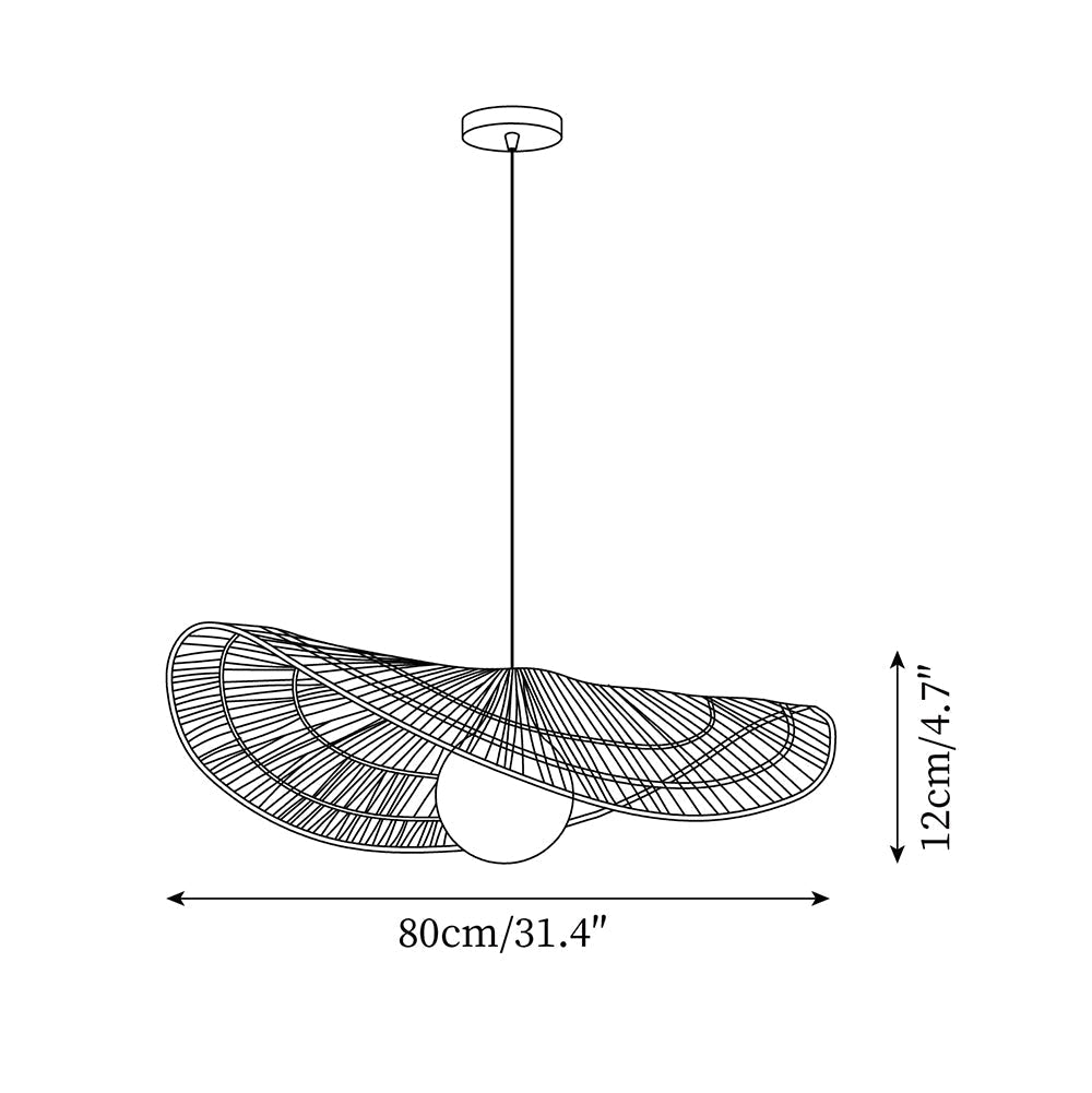 Bukolique Suspension Rotin Floraison - Neutralighting