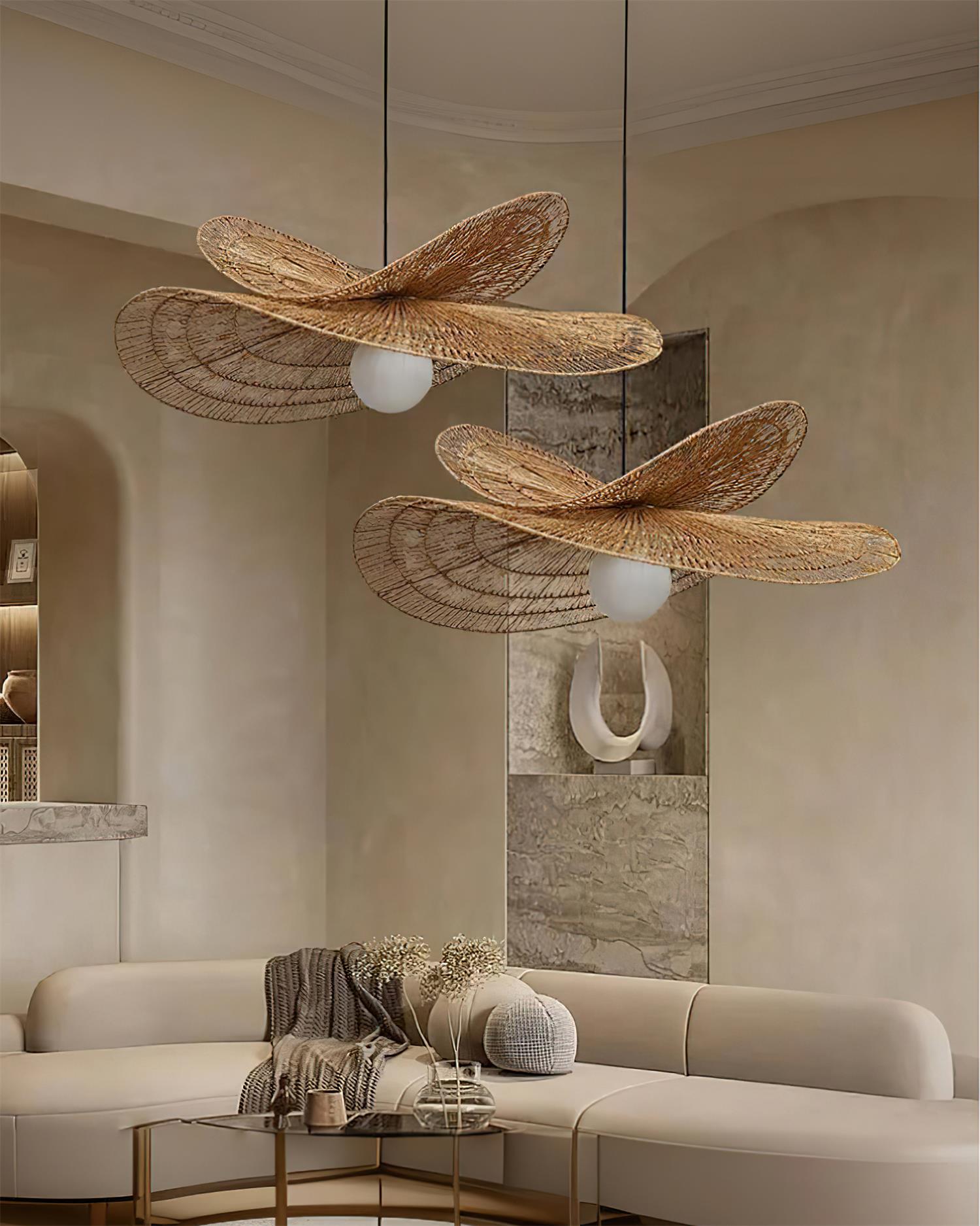 Bukolique Suspension Rotin Floraison - Neutralighting