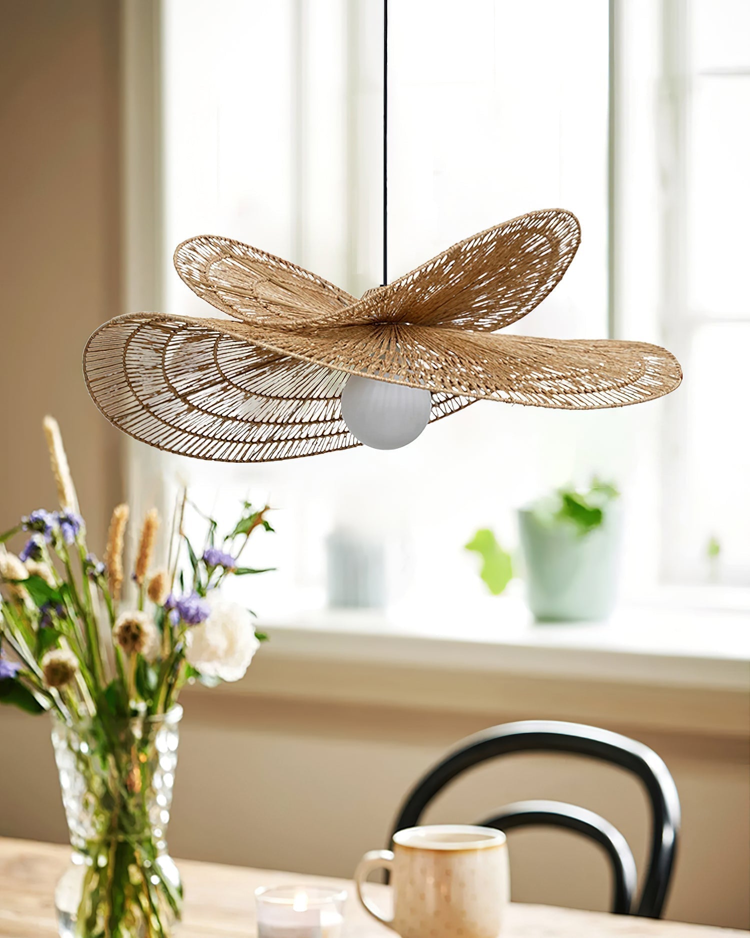 Bukolique Suspension Rotin Floraison - Neutralighting