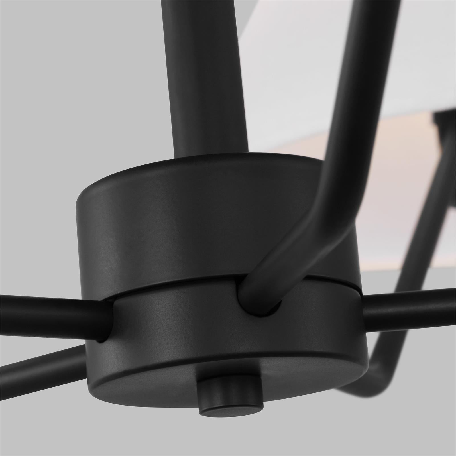 Lustra Chandelier en Laiton Abat-jours en Tissu en Forme de Cône Moderne - Neutralighting