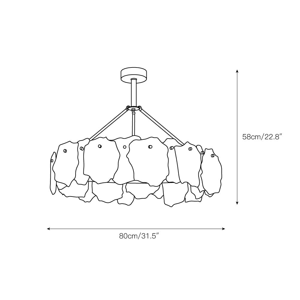 Cryon Lustre en laiton et alabastre Style luxueux postmoderne - Neutralighting