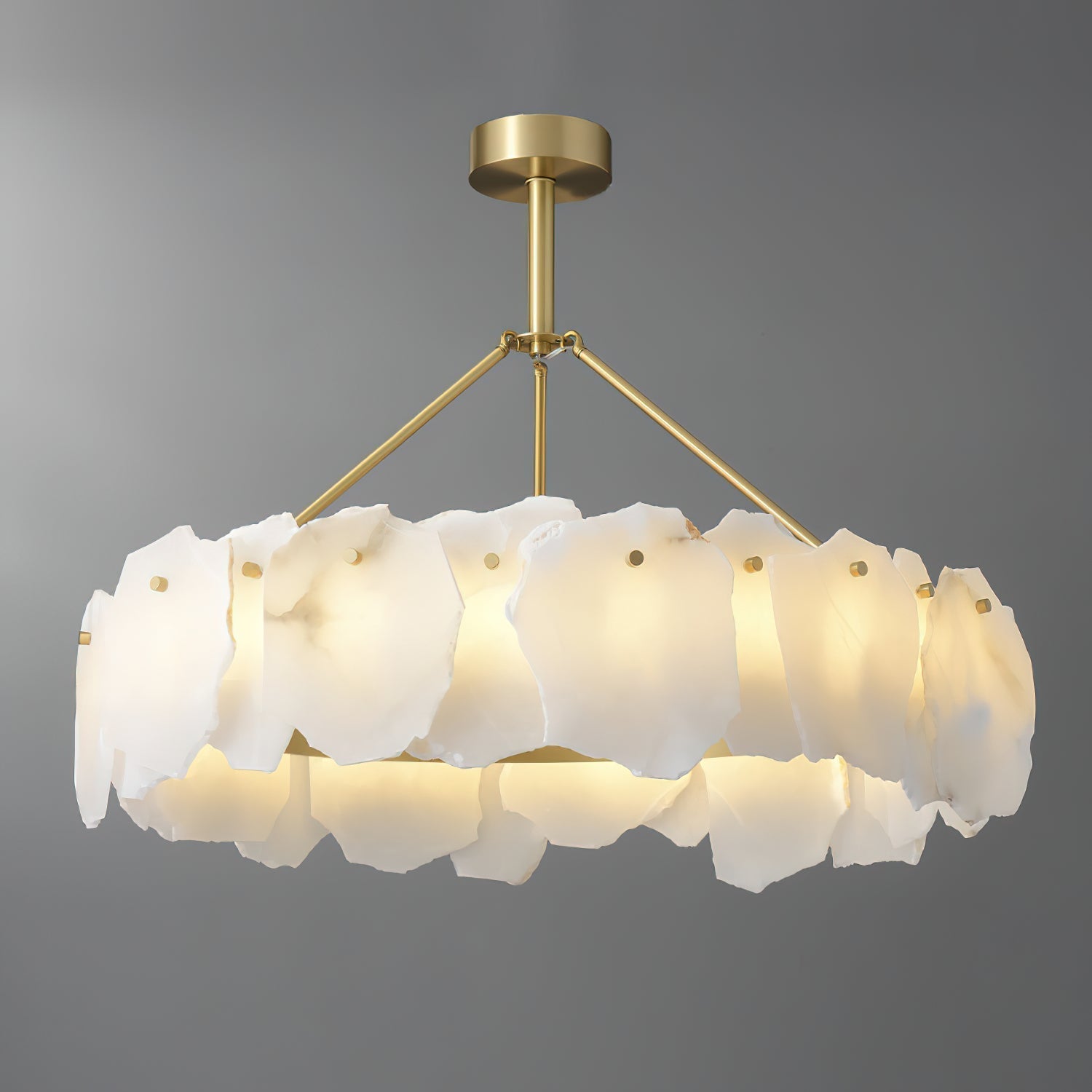 Cryon Lustre en laiton et alabastre Style luxueux postmoderne - Neutralighting