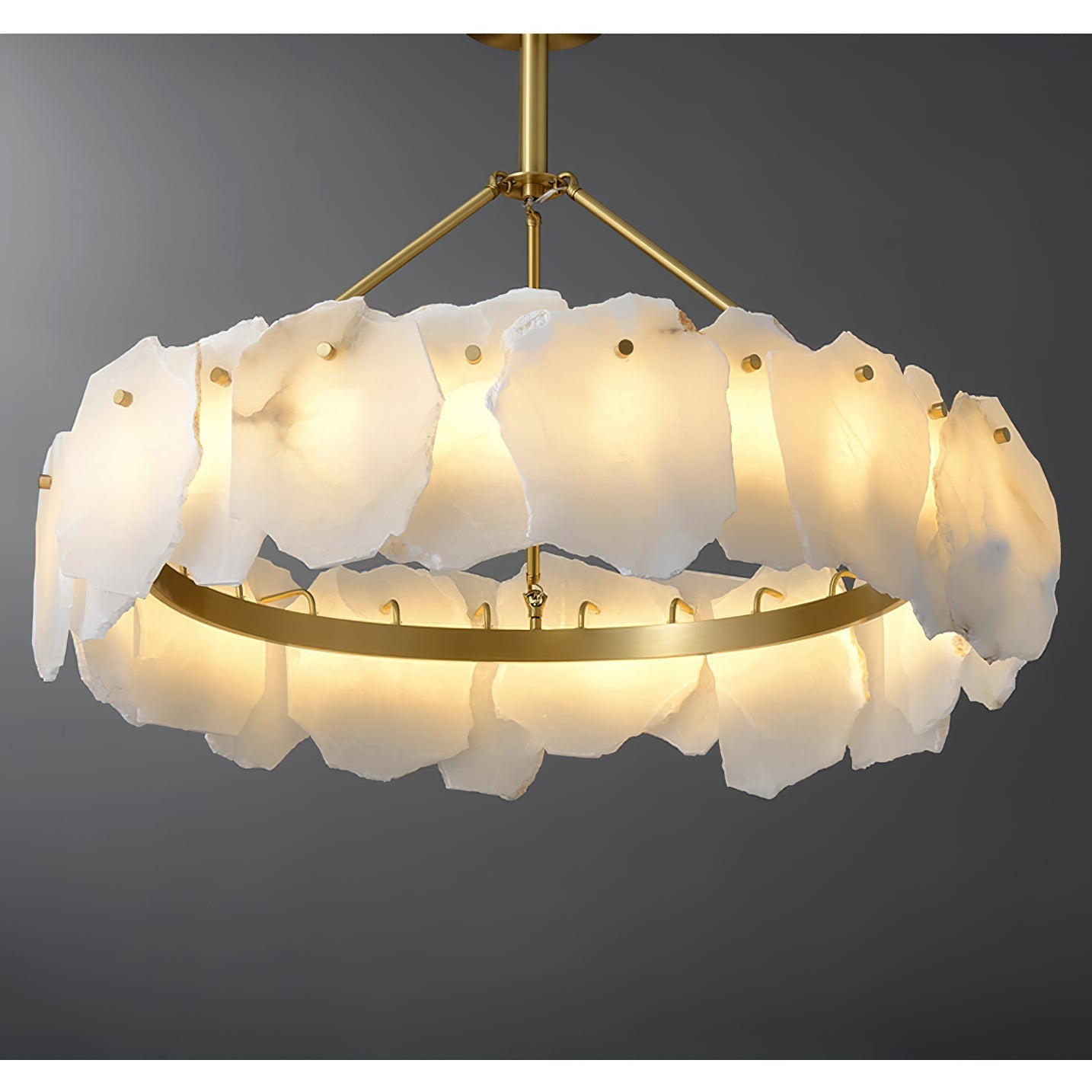 Cryon Lustre en laiton et alabastre Style luxueux postmoderne - Neutralighting