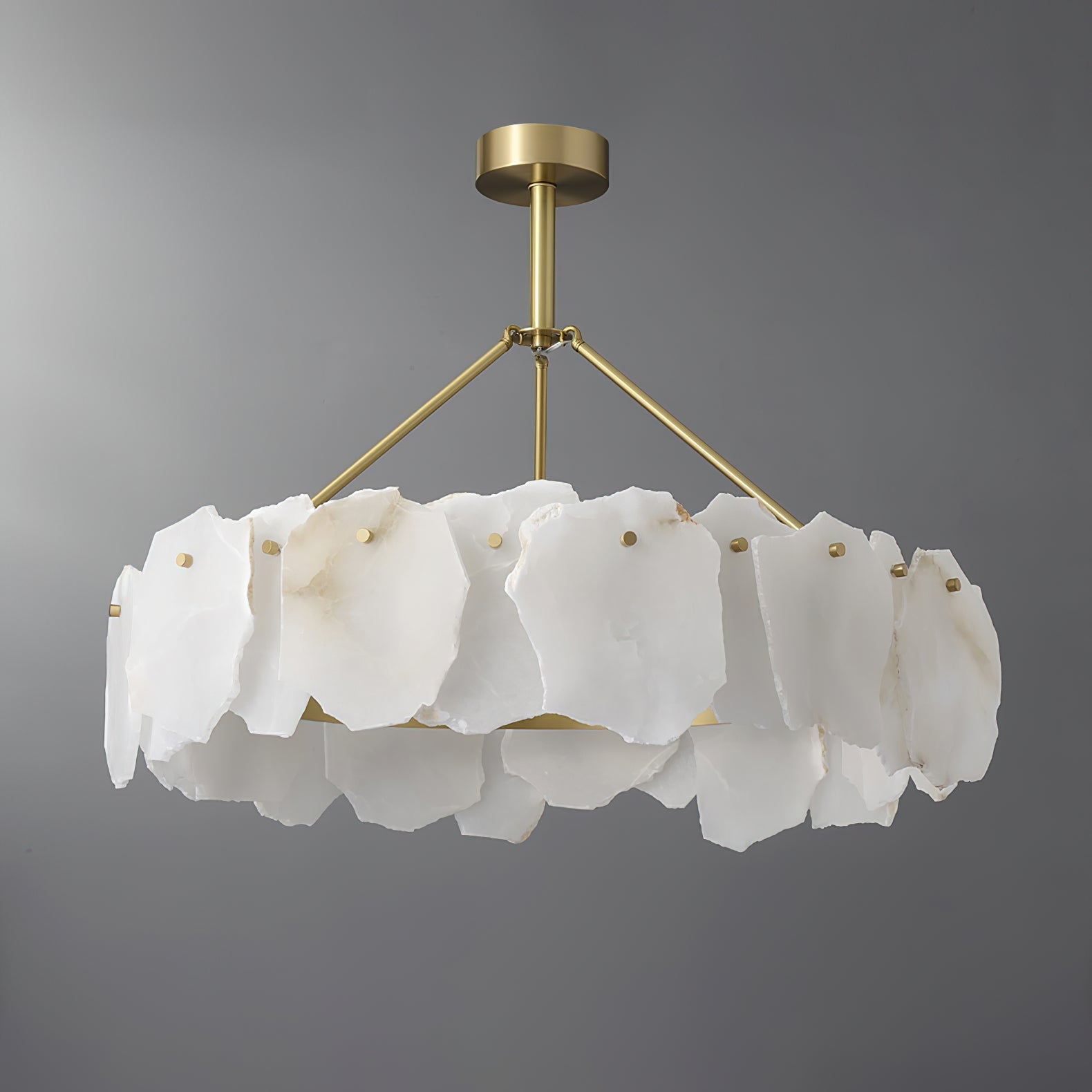 Cryon Lustre en laiton et alabastre Style luxueux postmoderne - Neutralighting