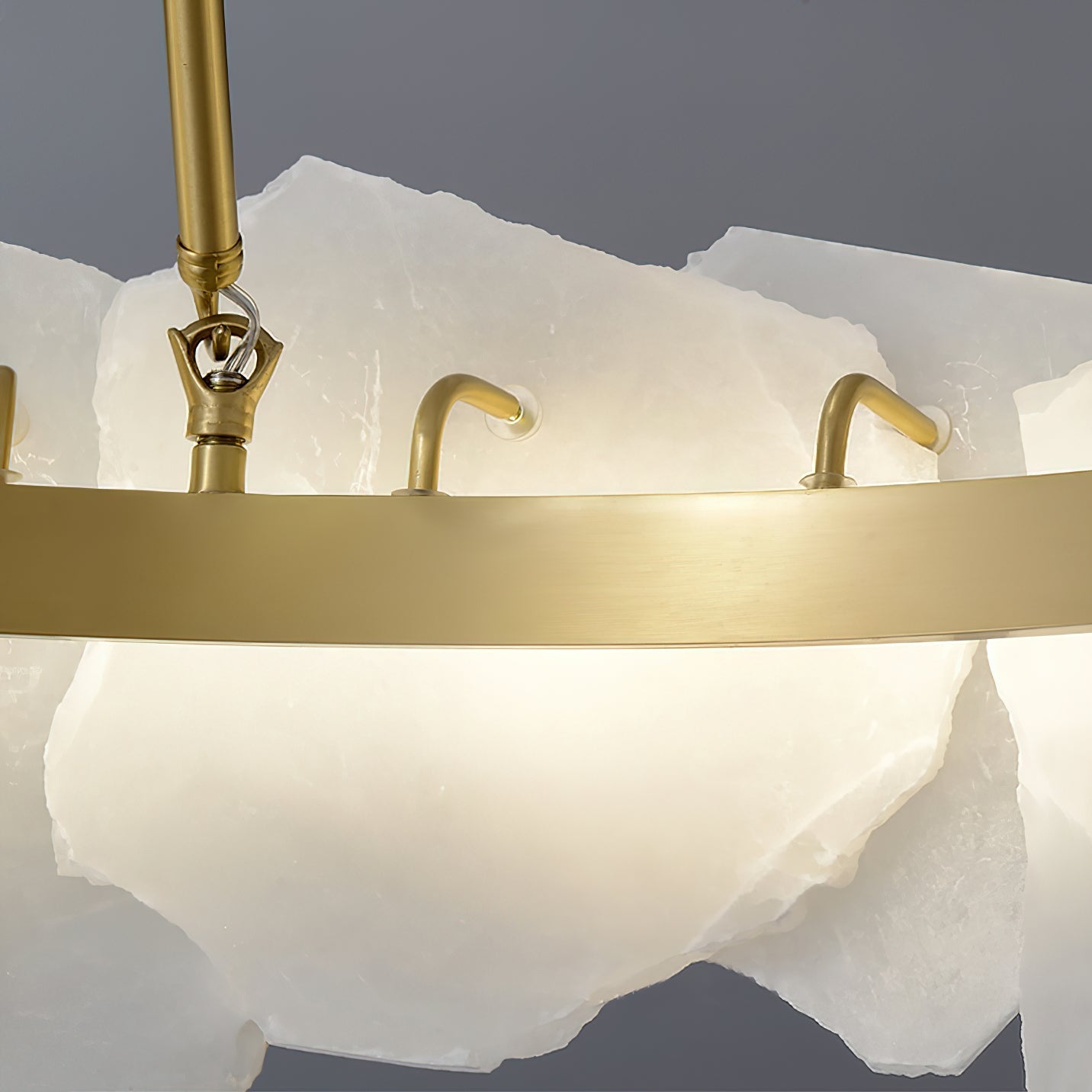 Cryon Lustre en laiton et alabastre Style luxueux postmoderne - Neutralighting