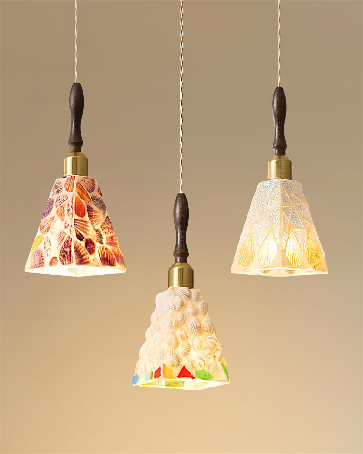 Cabana Pendant Lamp Coastal Shell Motifs - Letslighting