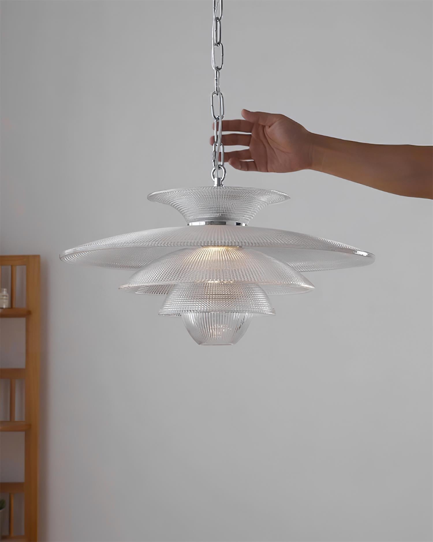 Cadenza Suspension en Verre Chrome Moderne - Neutralighting
