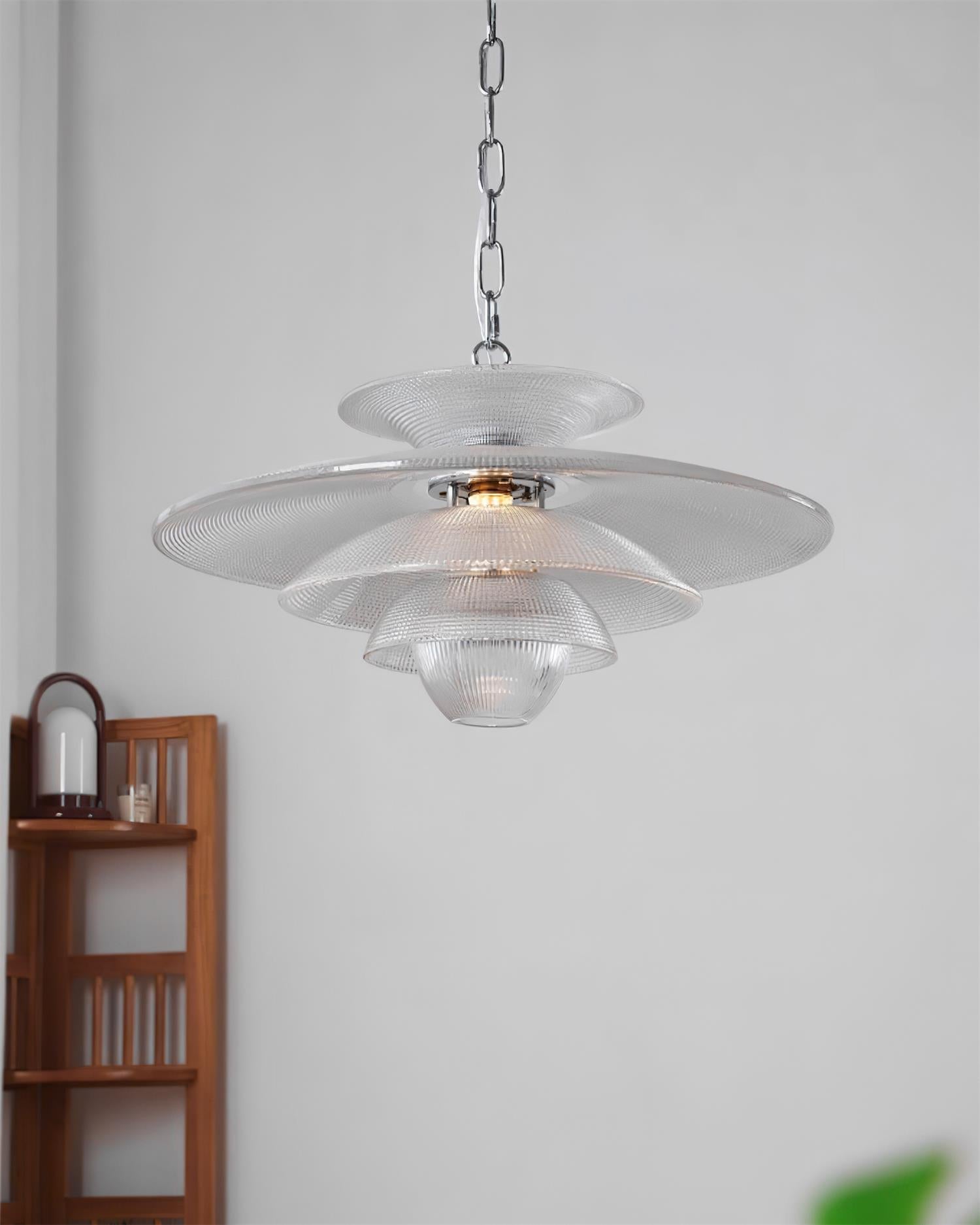 Cadenza Suspension en Verre Chrome Moderne - Neutralighting