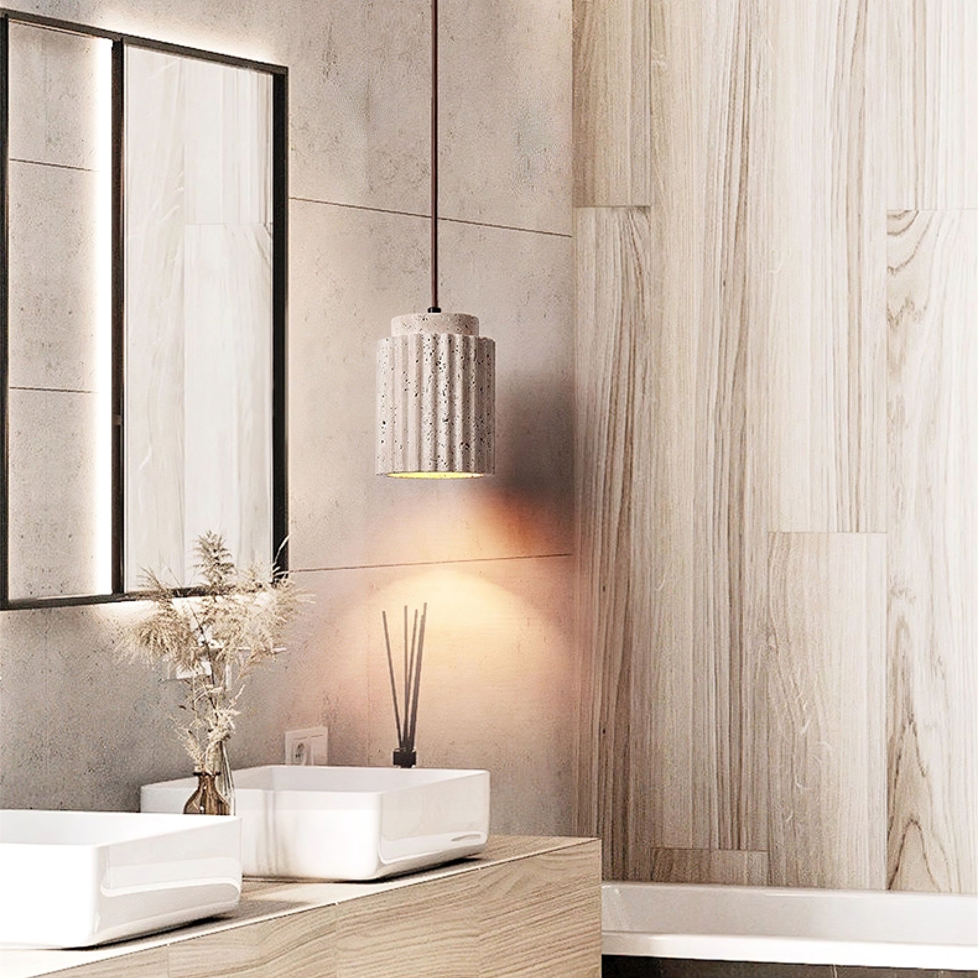 Mysolel Travertine Pendant Light - Letslighting