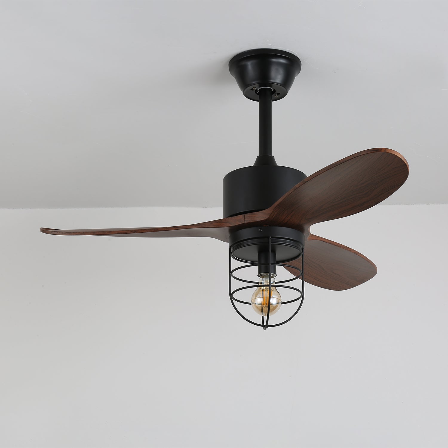 Ventilateur de plafond industriel en bois Brisora avec télécommande pour réglage à 6 vitesses
