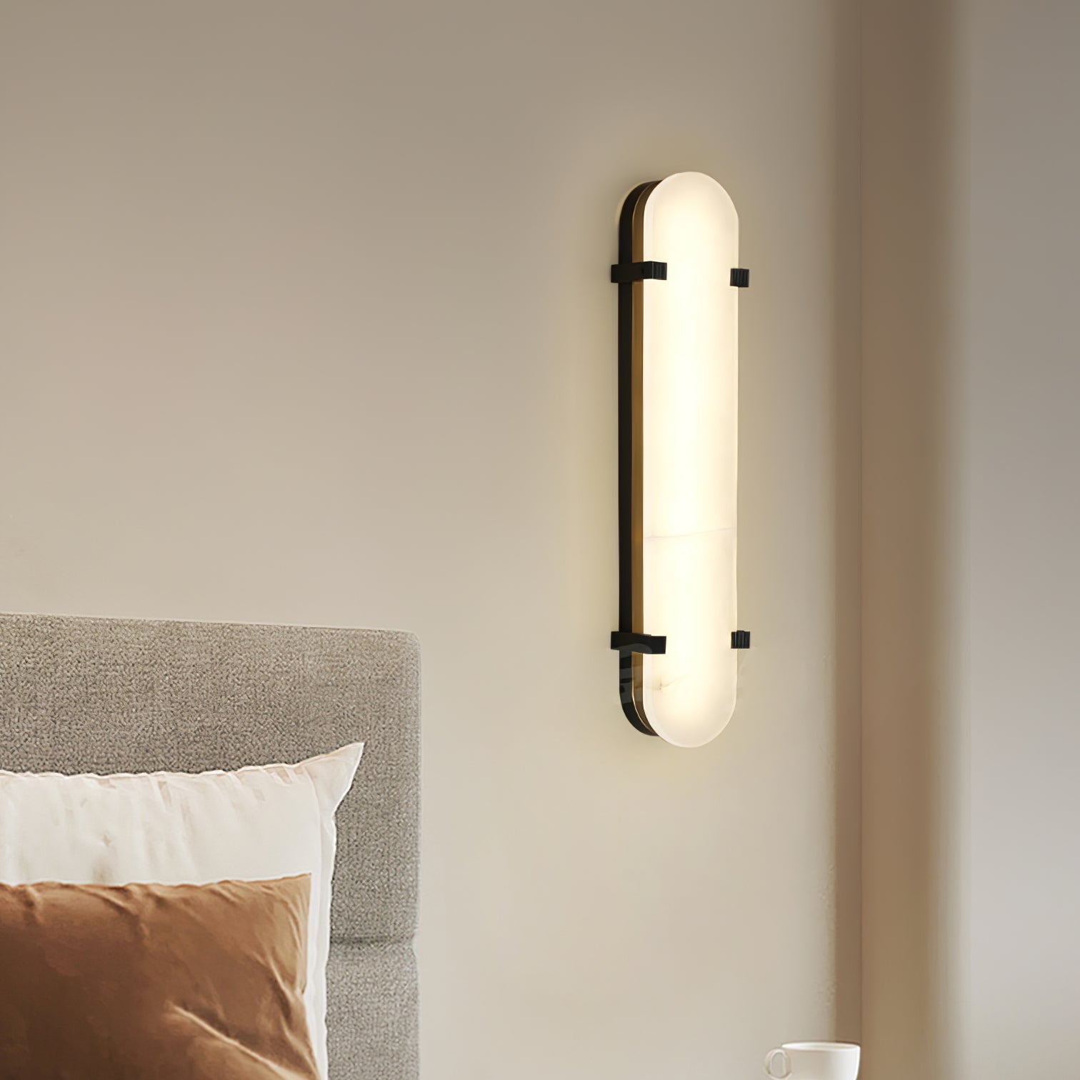 Lunaris Applique Murale Ovale Minimaliste en Albâtre - Neutralighting