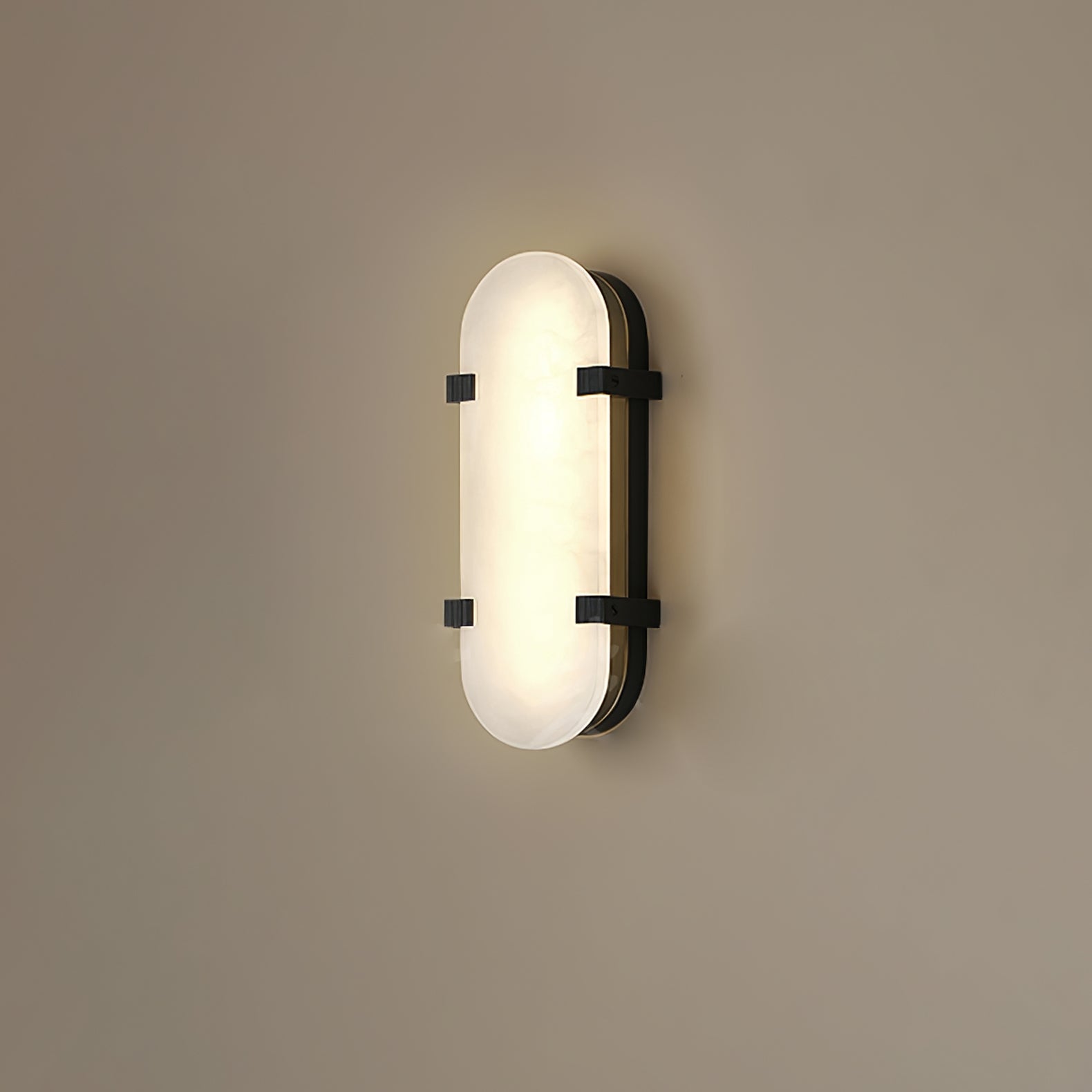 Lunaris Applique Murale Ovale Minimaliste en Albâtre - Neutralighting