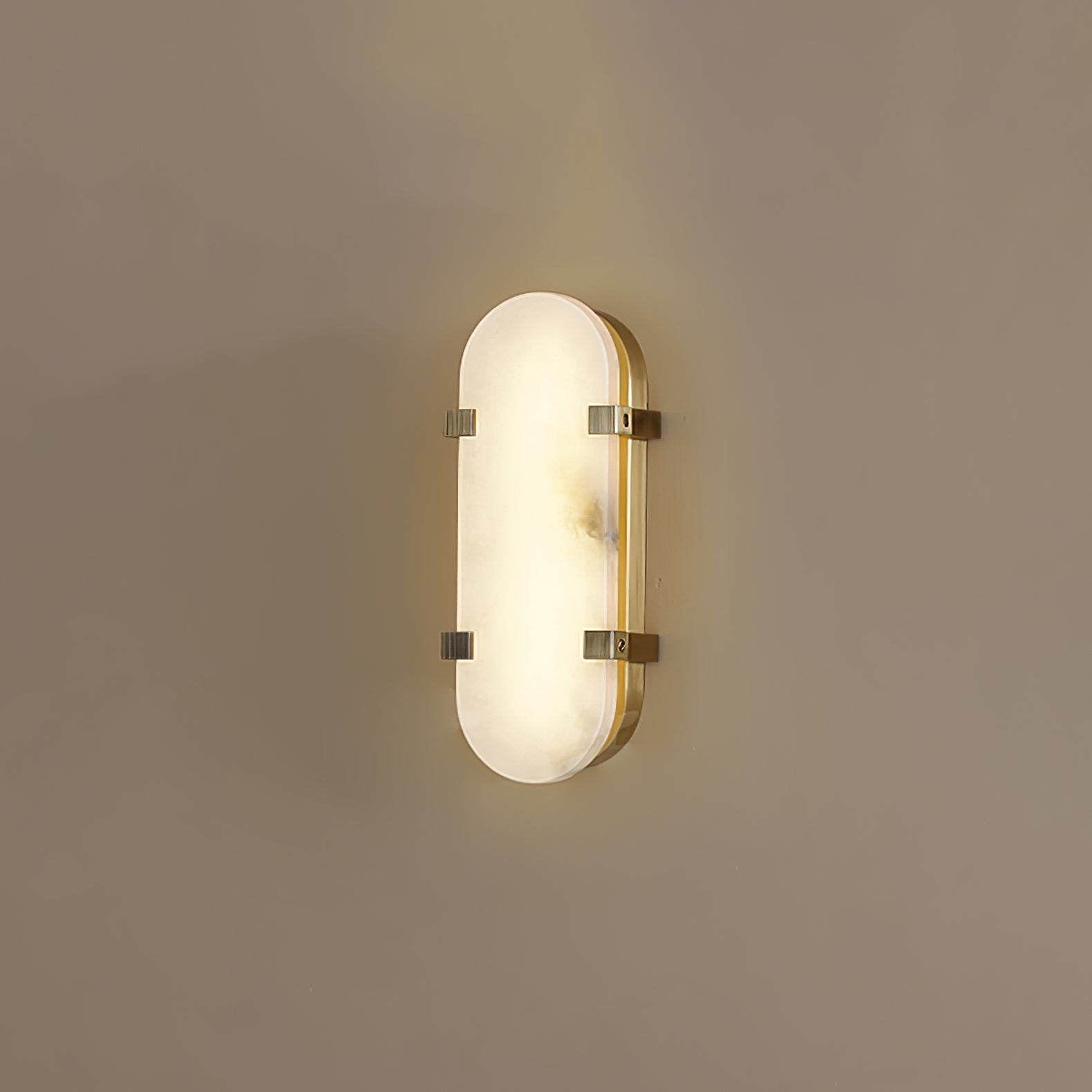 Lunaris Applique Murale Ovale Minimaliste en Albâtre - Neutralighting