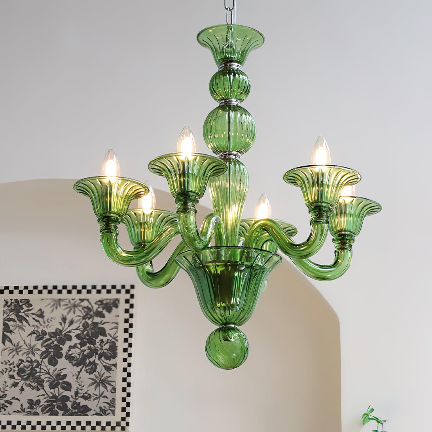 Aurora Chandelier Murano Glass Exotic - Neutralighting