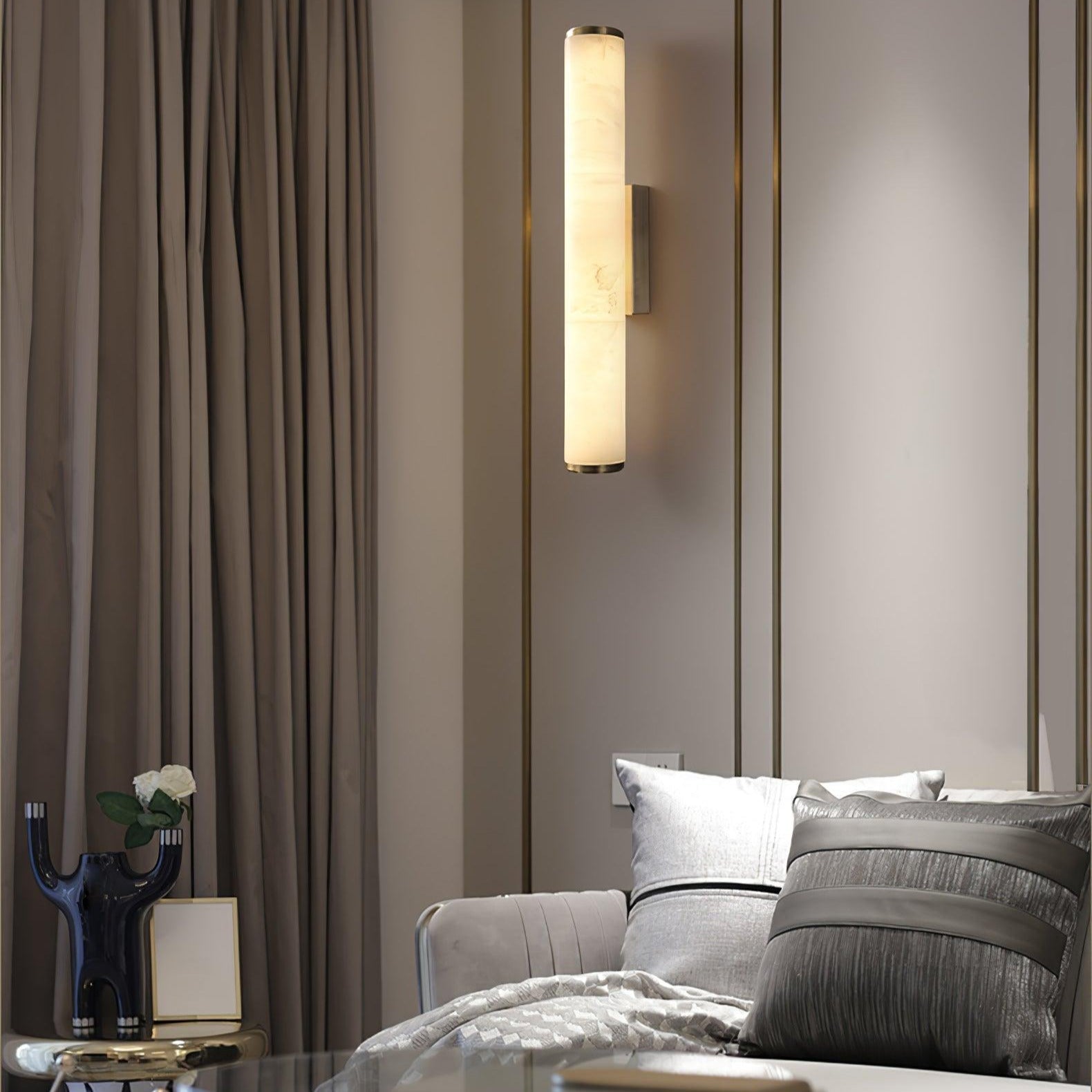 Klyr Applique Murale Cylindrique Verticale en Albâtre - Neutralighting