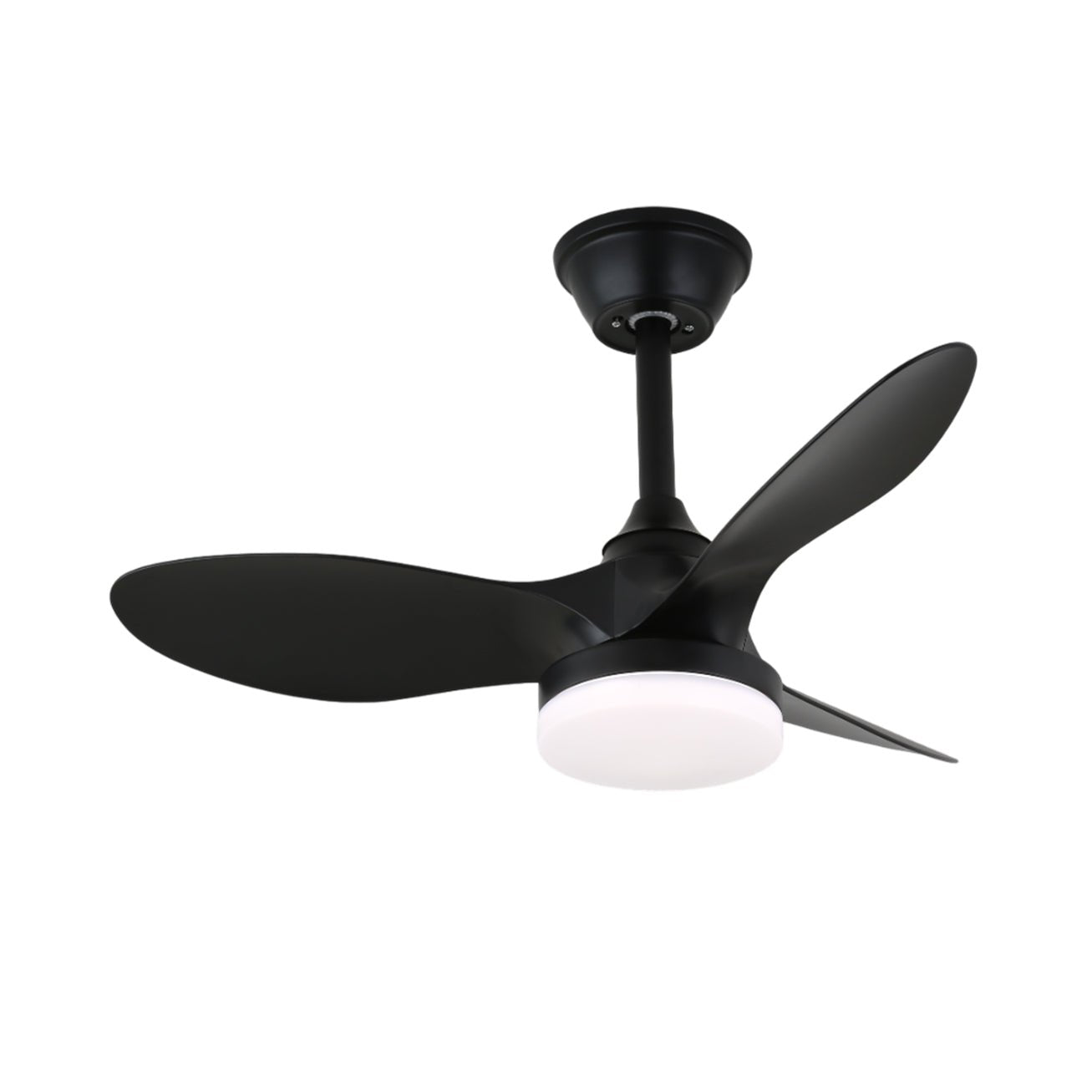 Vue dimensionnelle du plafonnier ventilateur Aelric (Dia 81cm x H 25cm)