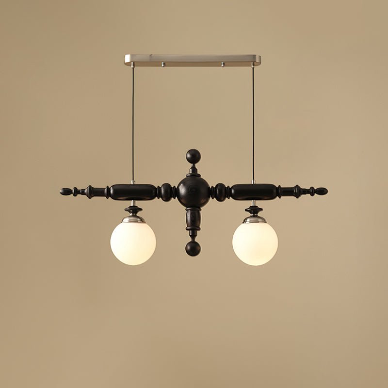 Isilira Suspension linéaire classique en bois et verre - Neutralighting