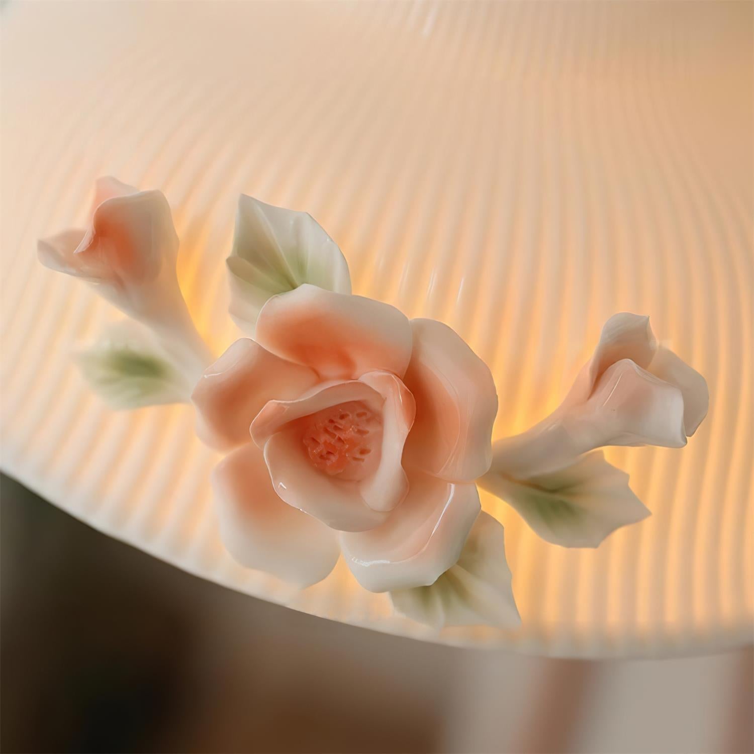 Camellia Lampe Pendante Porcelaine Fleur Romantique - Neutralighting