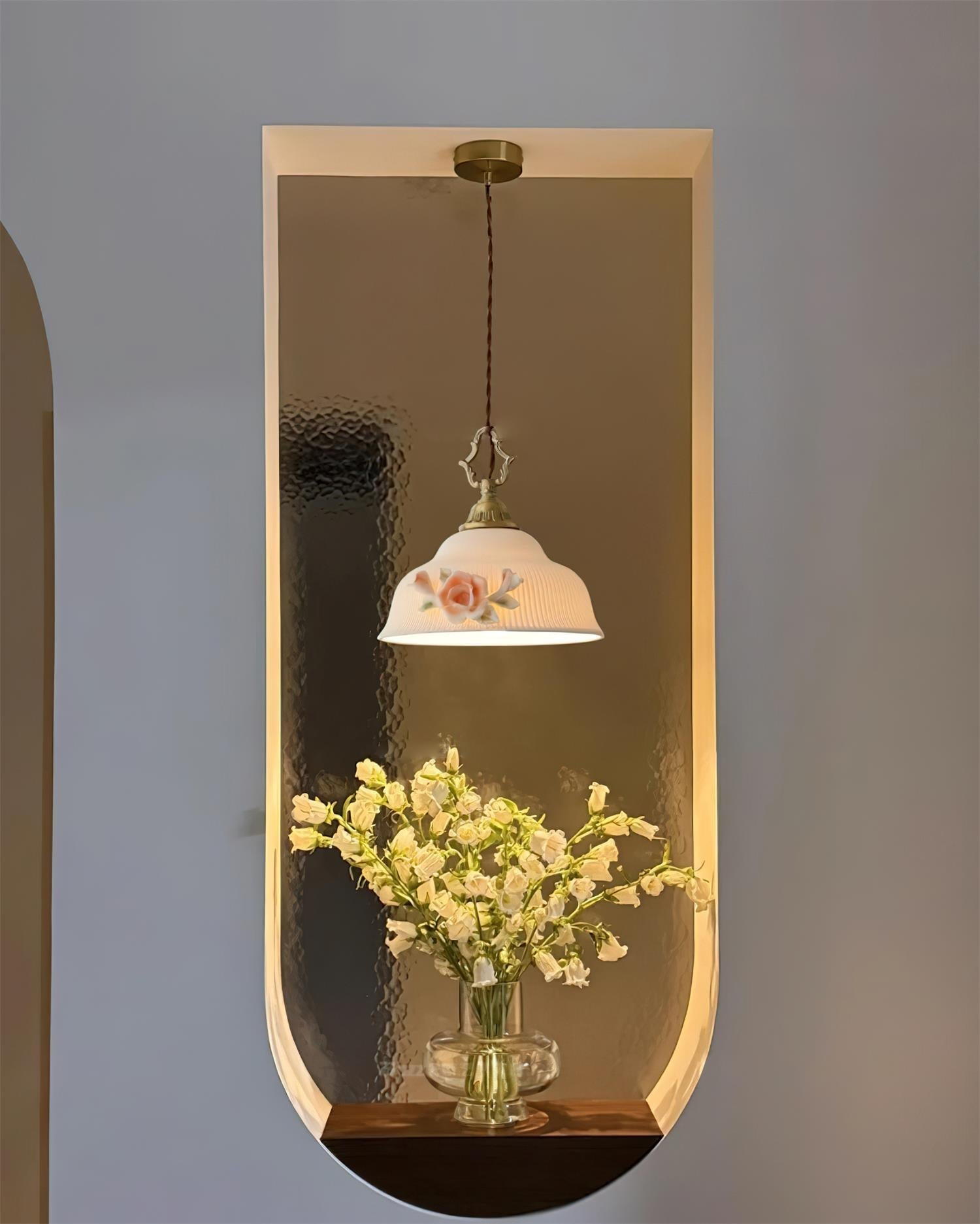 Camellia Lampe Pendante Porcelaine Fleur Romantique - Neutralighting