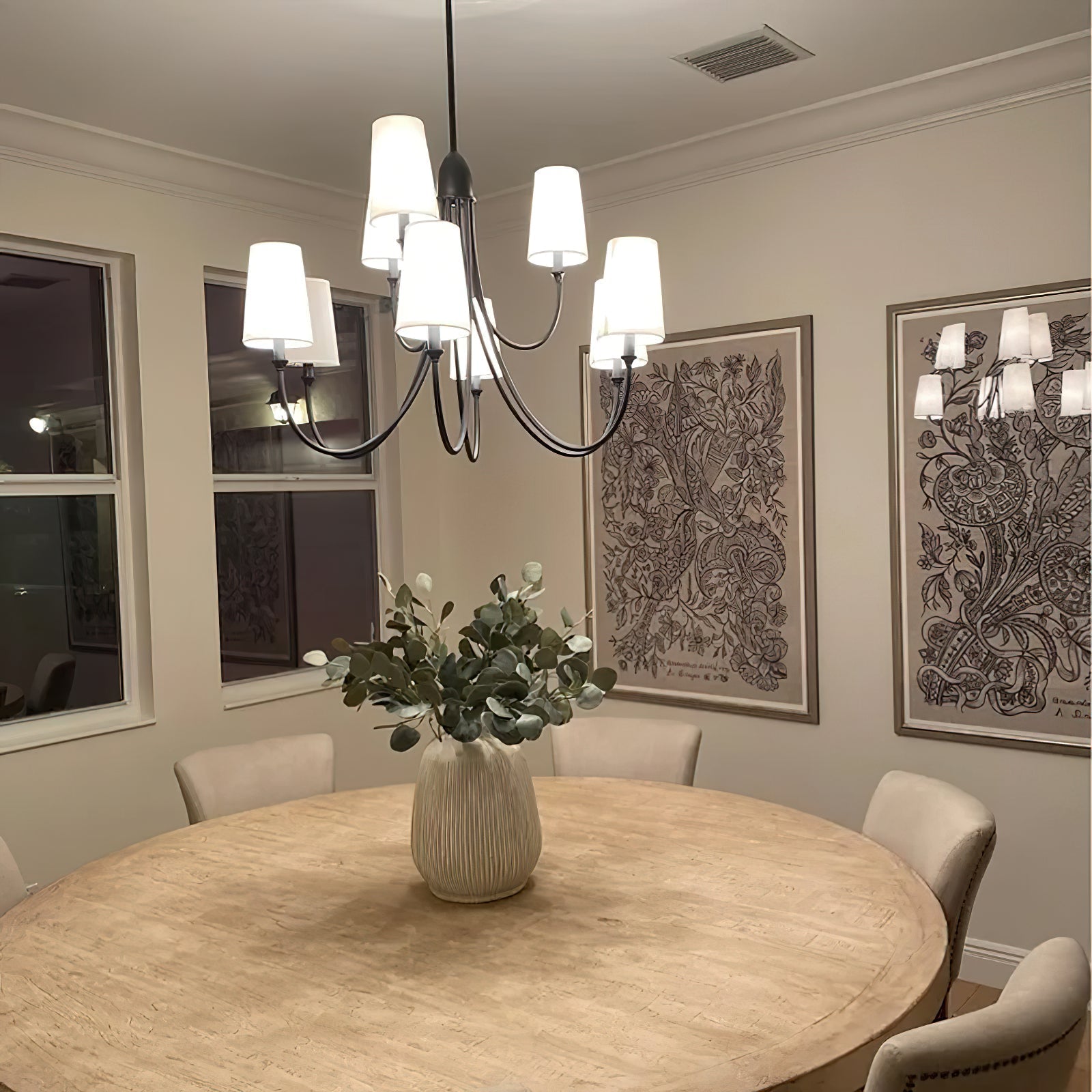 Premium Chandelier Lumin Style Vintage-Industriel en Tissu et Métal - Neutralighting