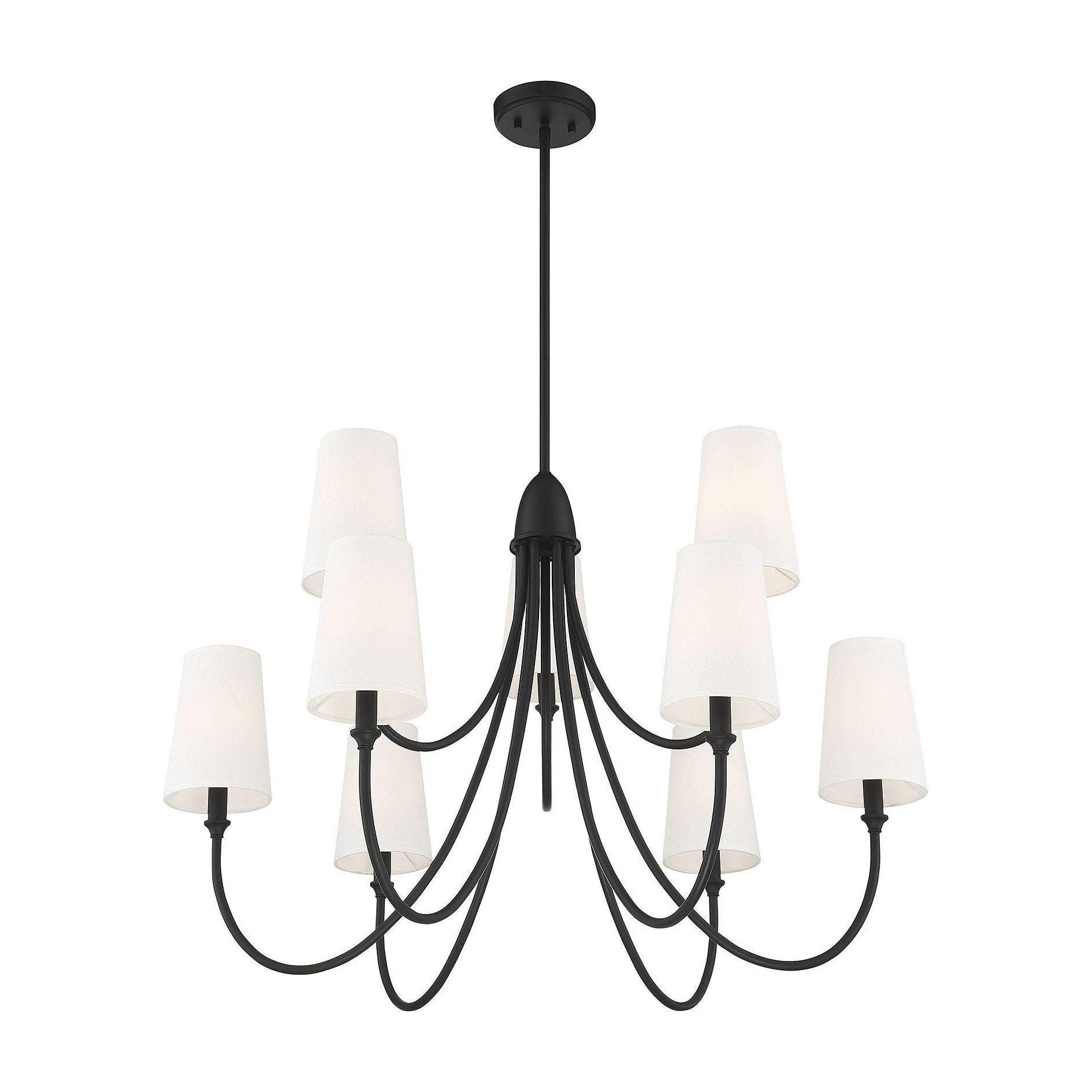 Premium Chandelier Lumin Style Vintage-Industriel en Tissu et Métal - Neutralighting