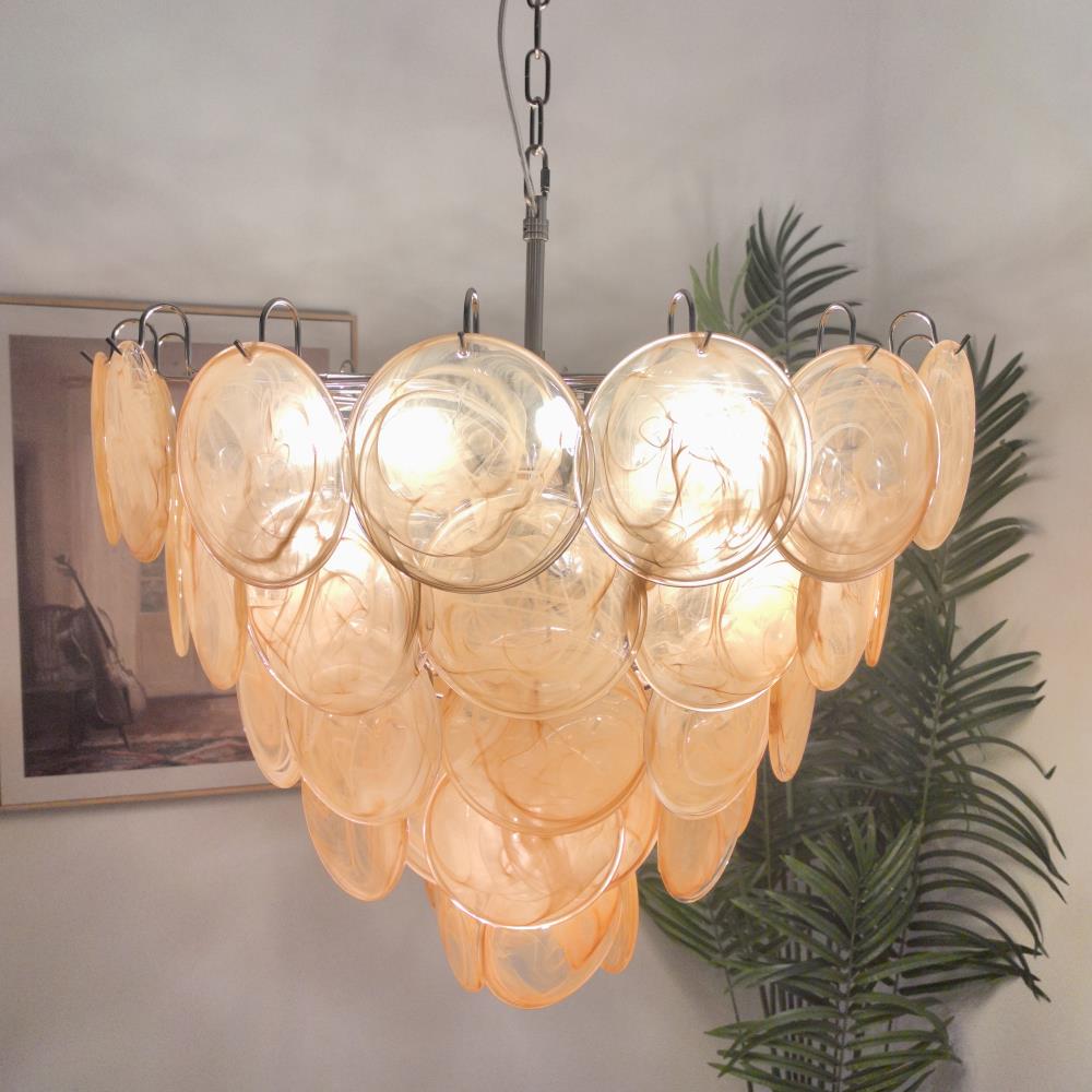 Camisa Lustre Couches de Disques en Verre Murano - Neutralighting