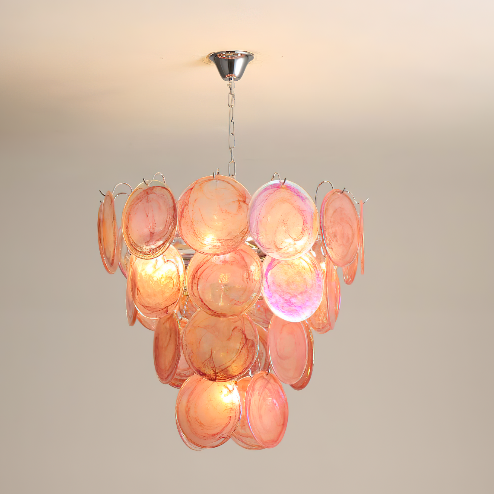 Camisa Lustre Couches de Disques en Verre Murano - Neutralighting