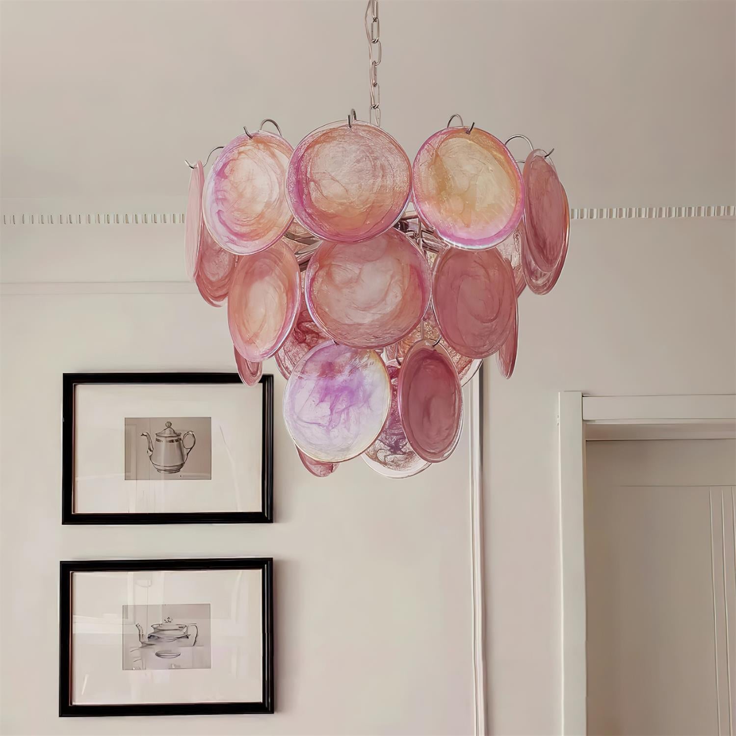 Camisa Lustre Couches de Disques en Verre Murano - Neutralighting