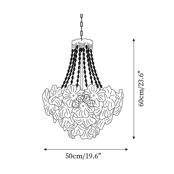 Campina Lustre Cristal Fleur Superposé - Neutralighting