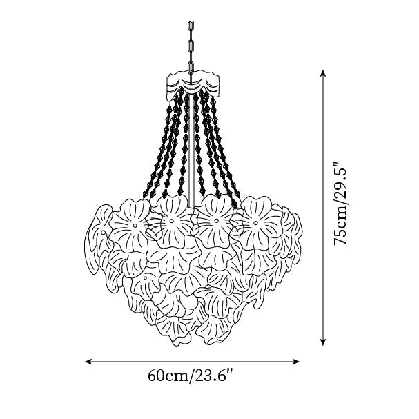 Campina Lustre Cristal Fleur Superposé - Neutralighting