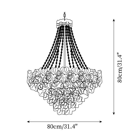 Campina Lustre Cristal Fleur Superposé - Neutralighting
