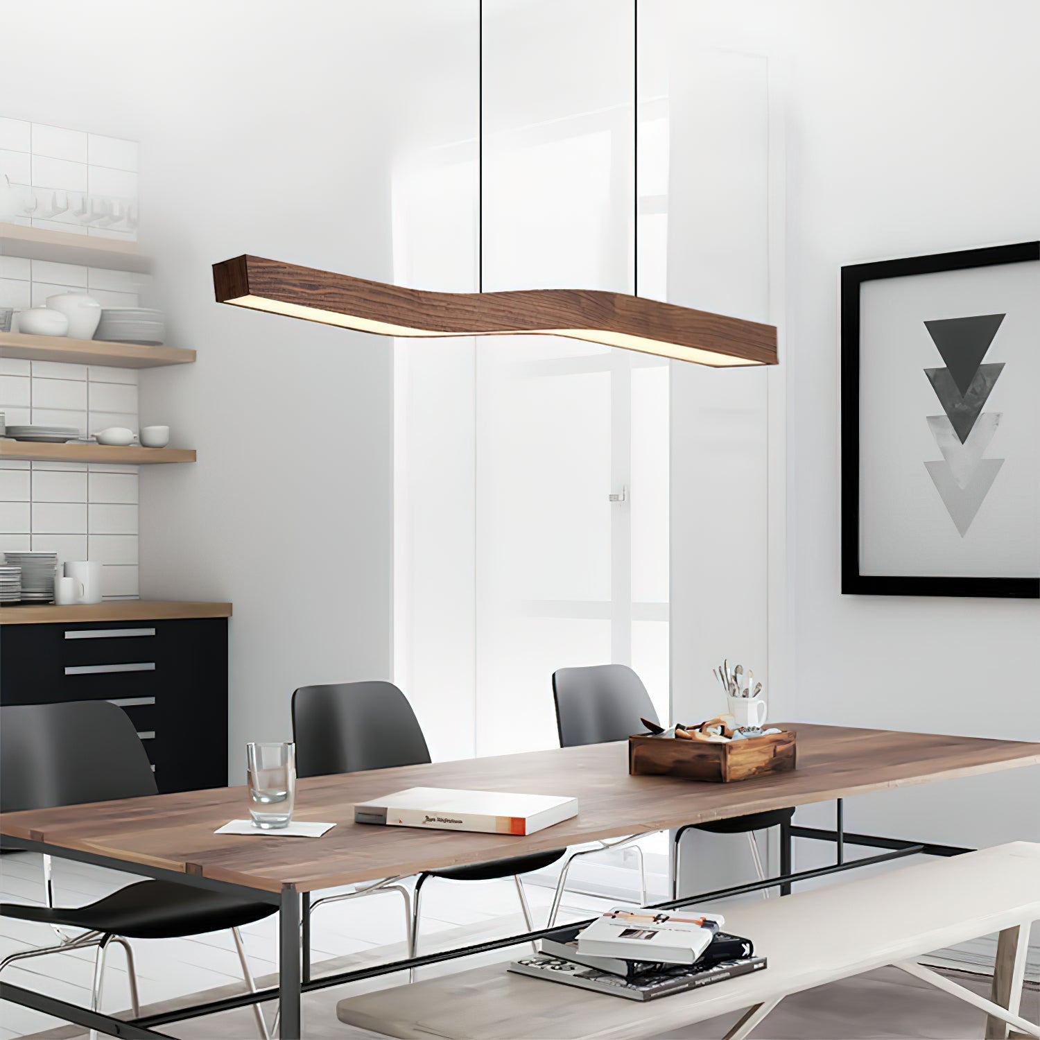 Ylen Suspension Nordique en Bois pour Salon - Neutralighting